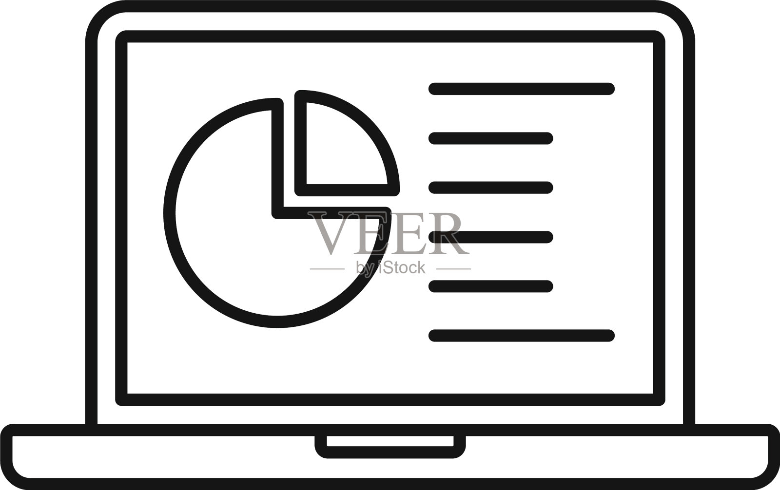 教训笔记本电脑图标轮廓风格图标素材