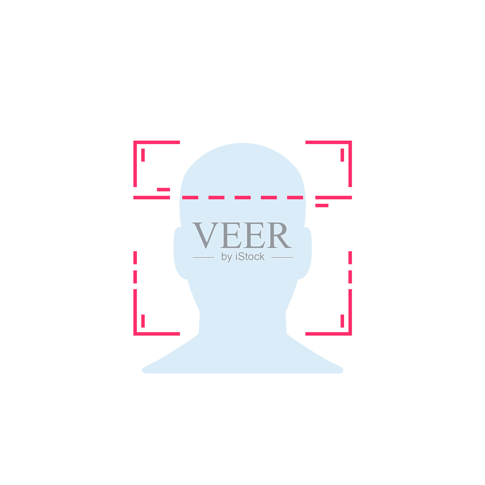 面部识别面部扫描设计元素图片