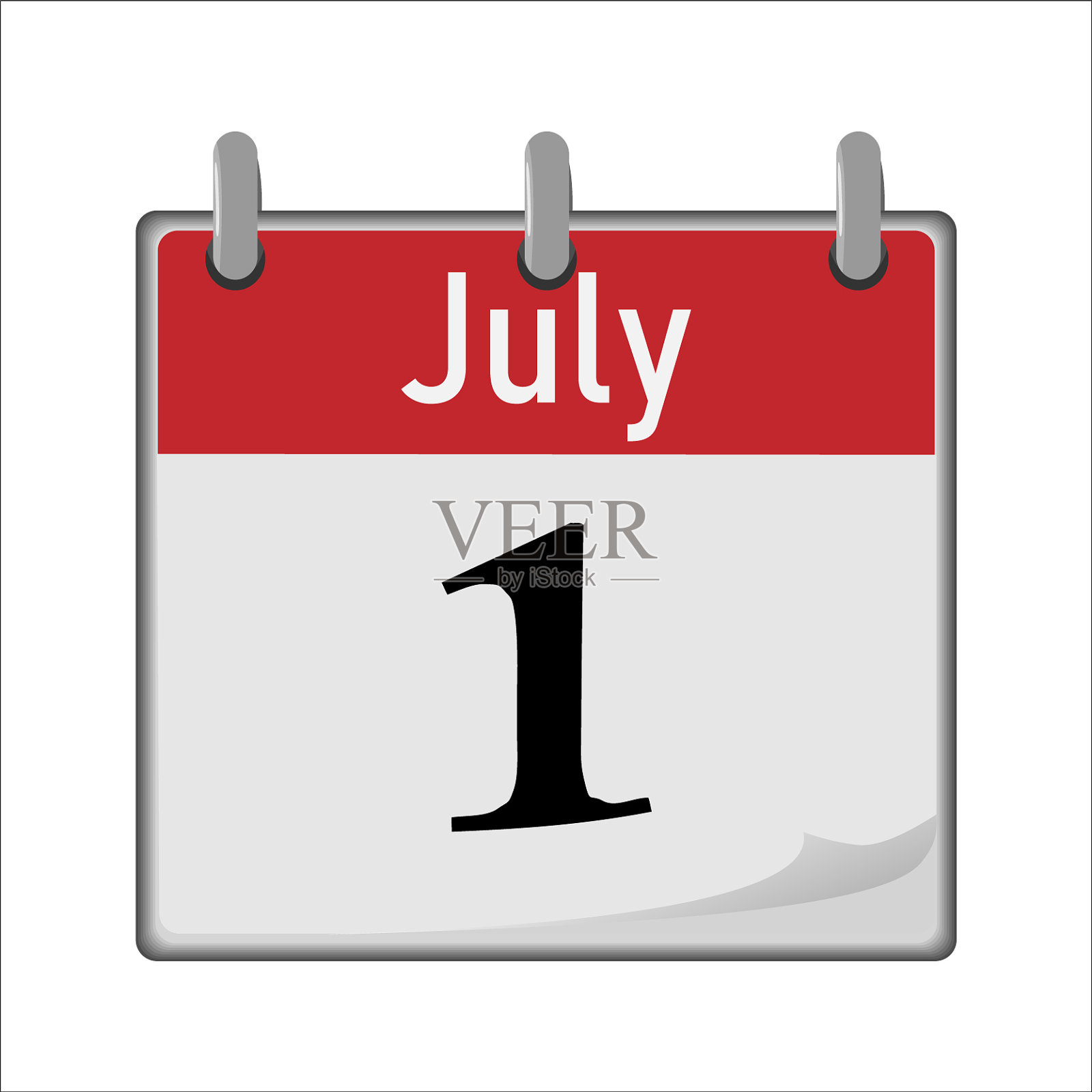 日历图标是月的第一个数字插画图片素材