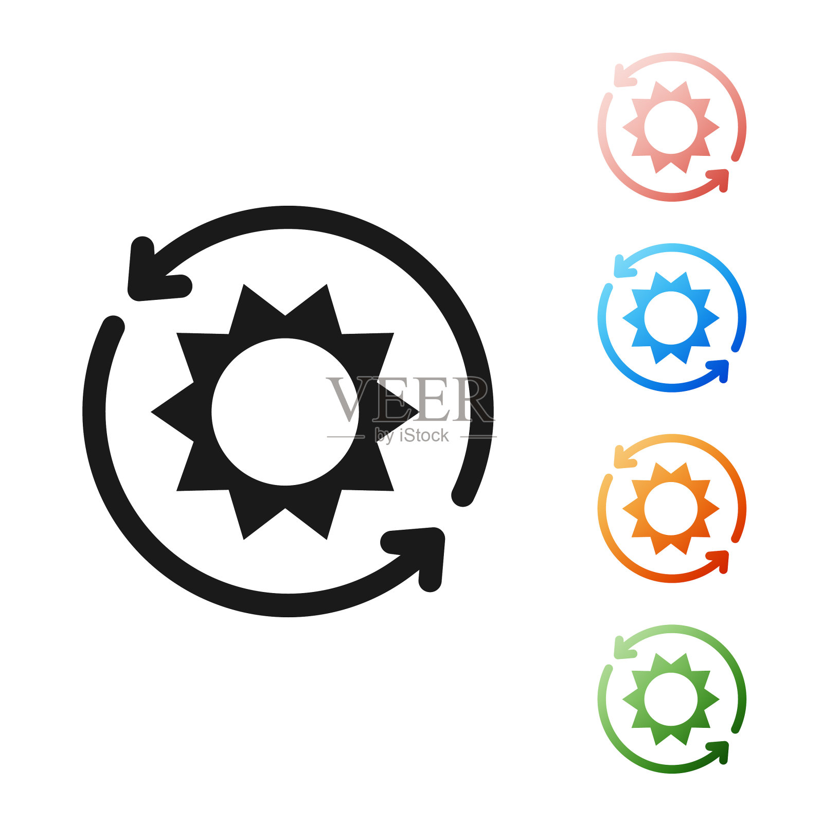 黑色太阳能面板图标孤立在白色图标素材