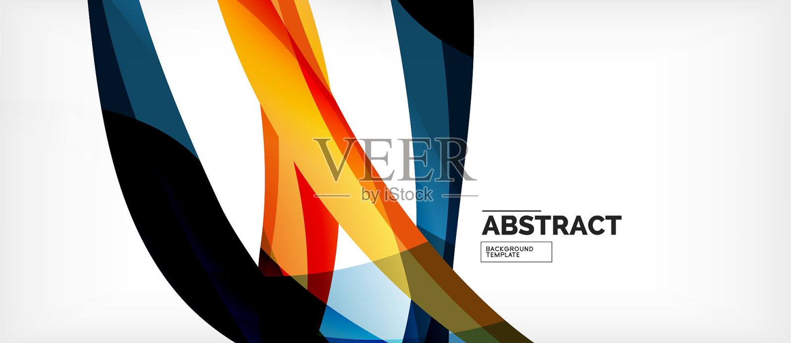 彩色波浪线抽象背景色插画图片素材