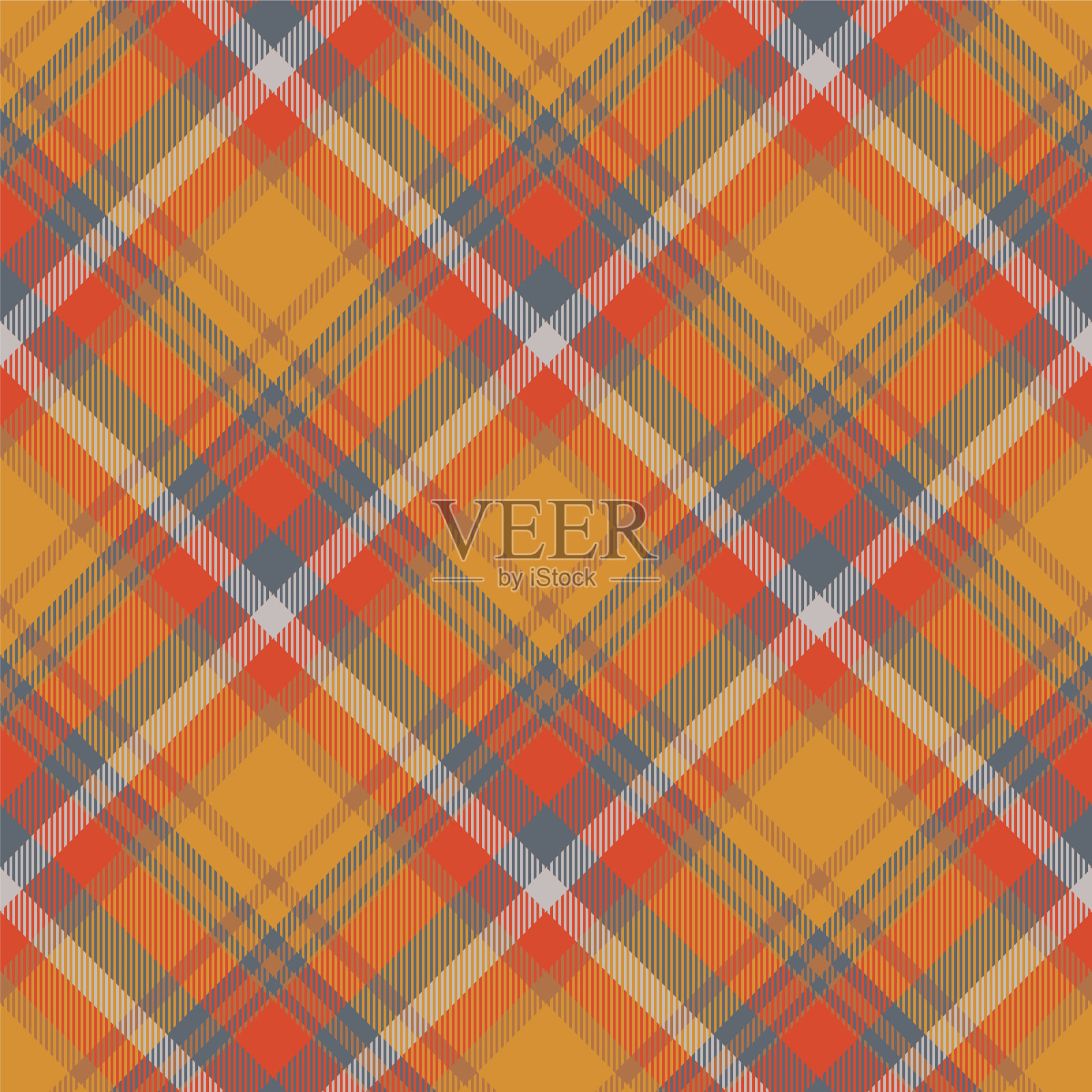 苏格兰格子无缝格子图案复古插画图片素材