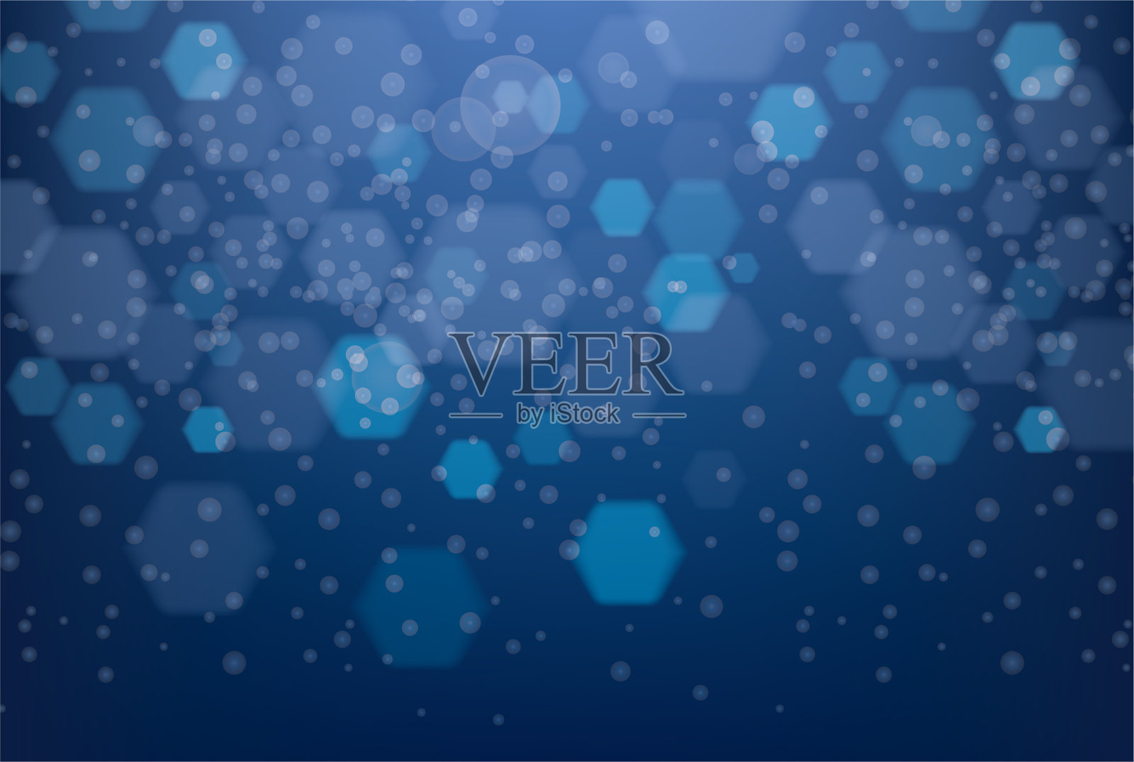 背景设计与蓝色六边形图案插画图片素材