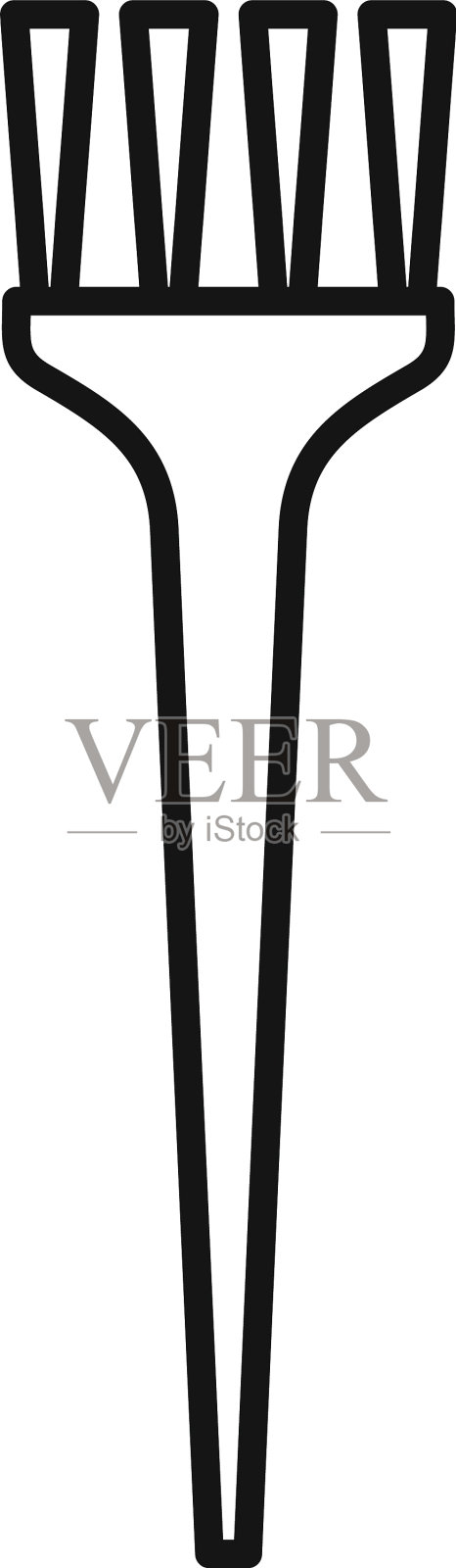 沙龙刷头发染图标轮廓风格设计元素图片