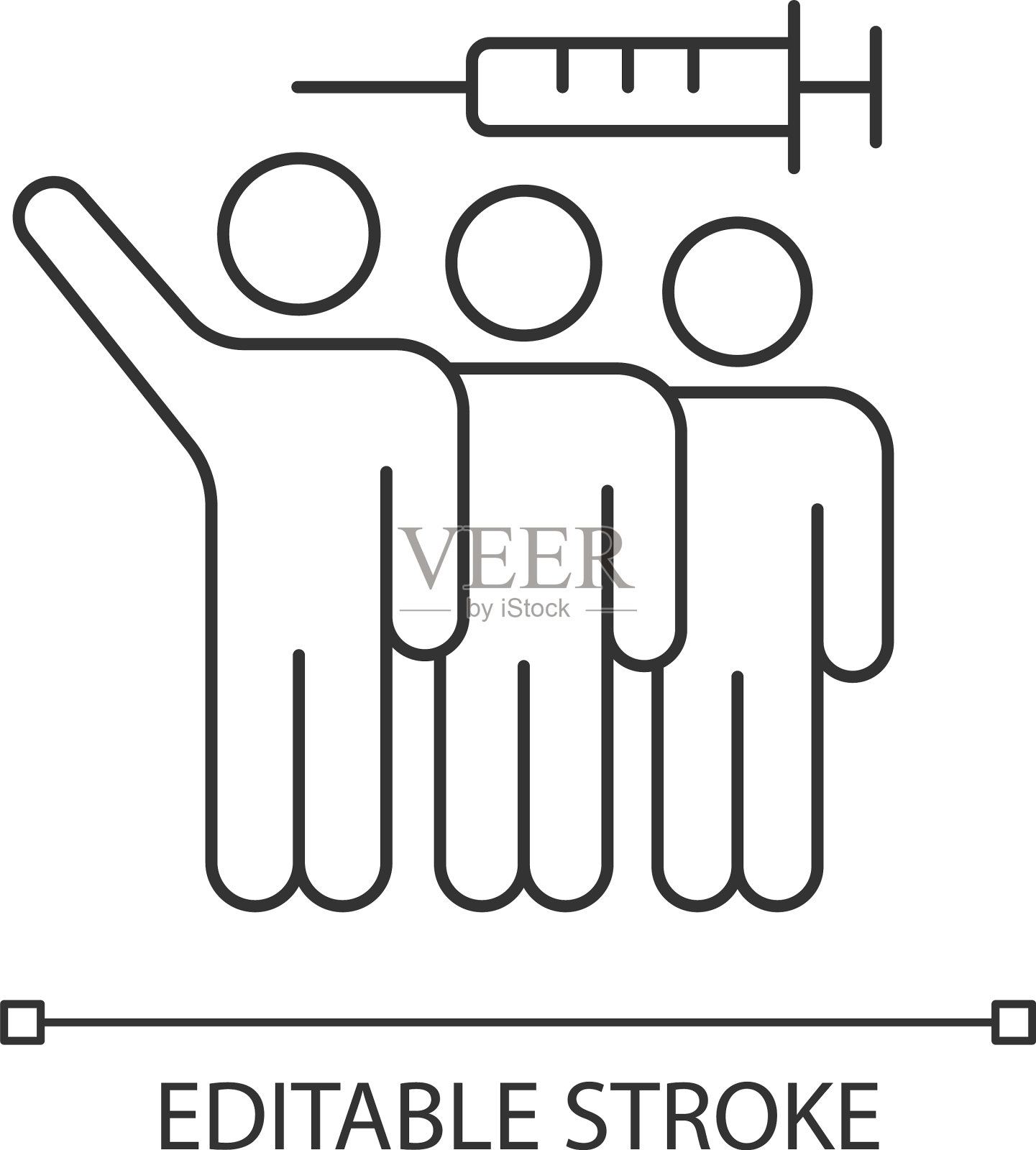 志愿者测试线性图标插画图片素材