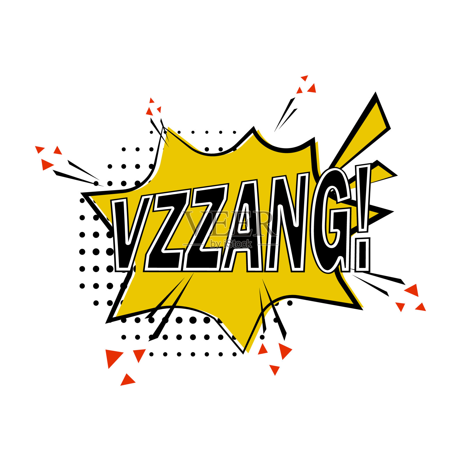 Vzang漫画演讲泡泡，图标与标志字体插画图片素材