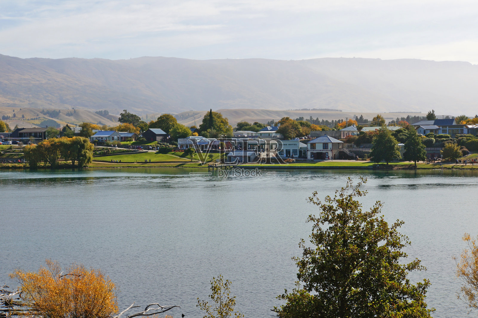 邓斯坦湖自行车道照片摄影图片