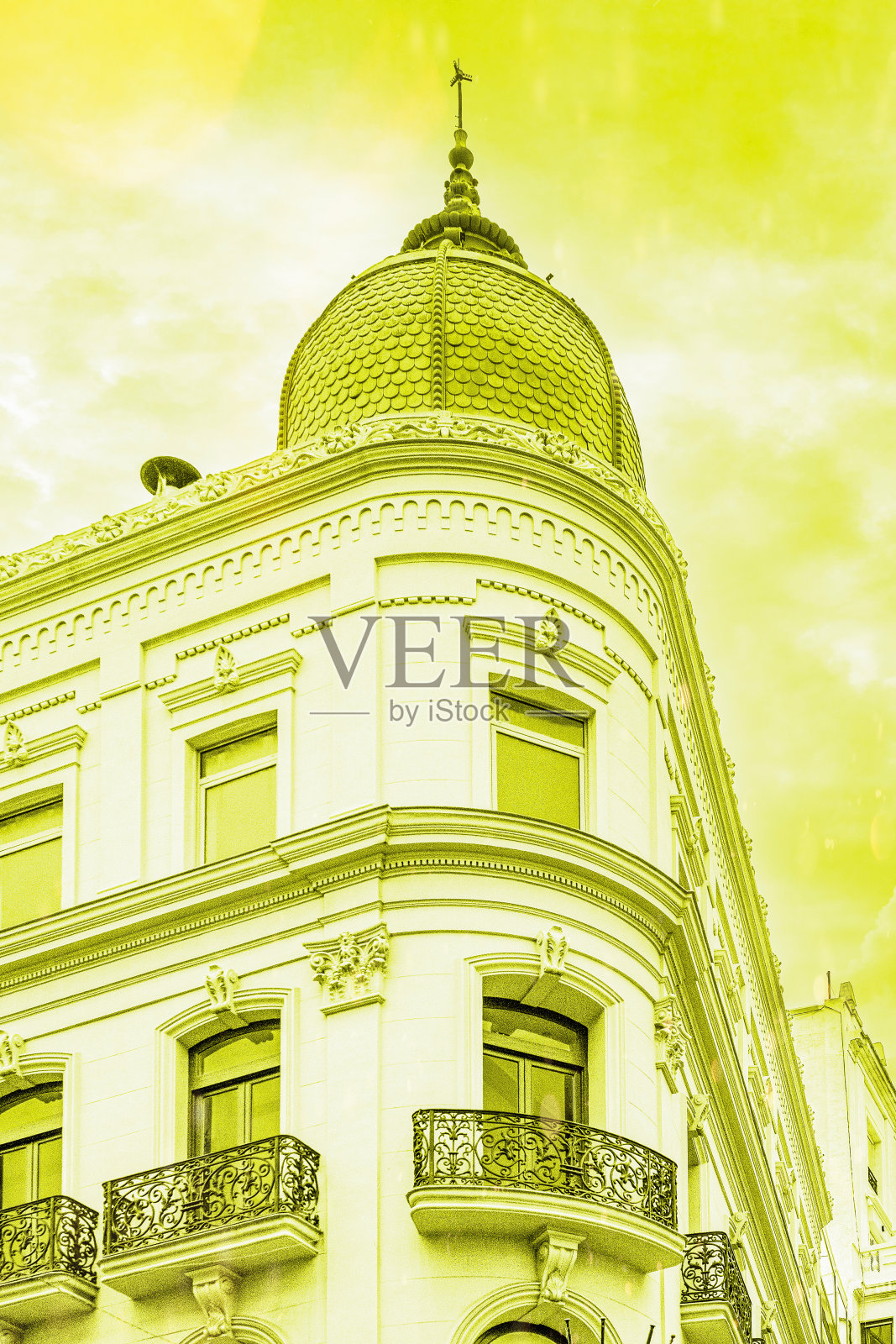 西班牙瓦伦西亚的殖民建筑照片摄影图片