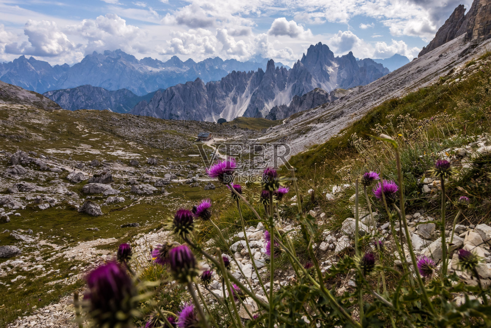 白云岩中的山径照片摄影图片