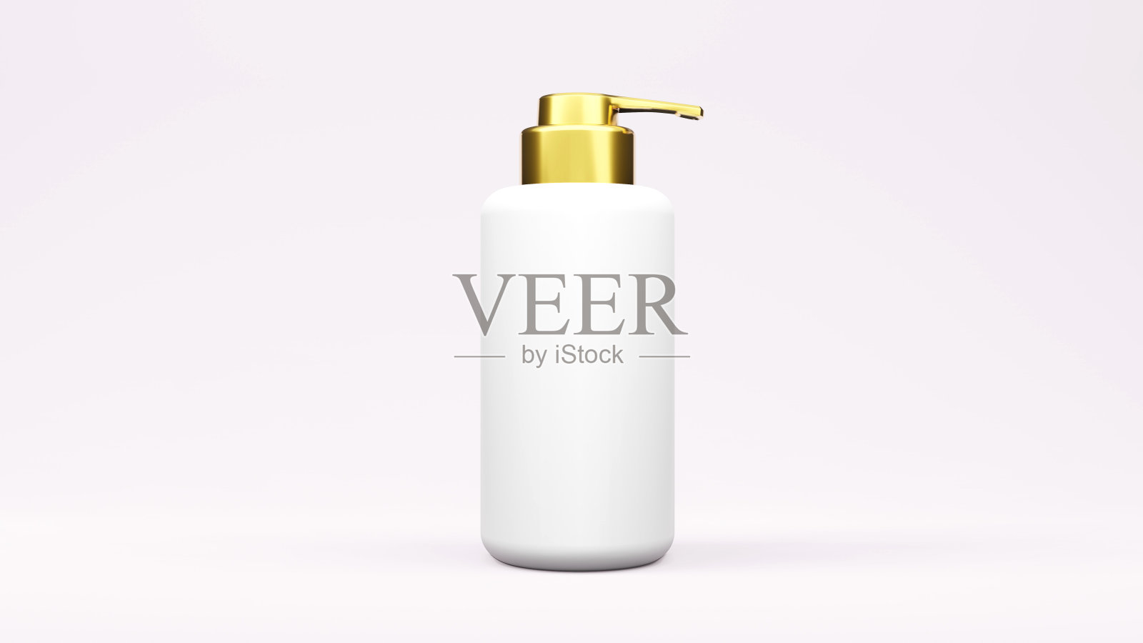 白色和金色的彩色瓶包3D渲染照片摄影图片