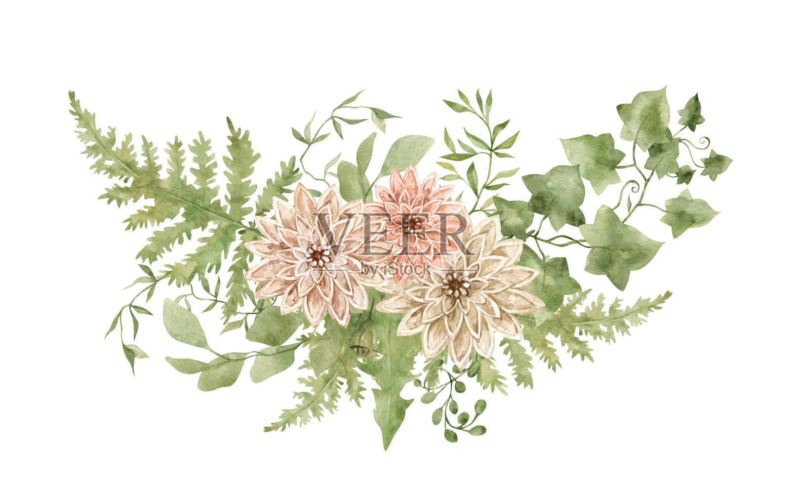 水彩夏天气味插画图片素材