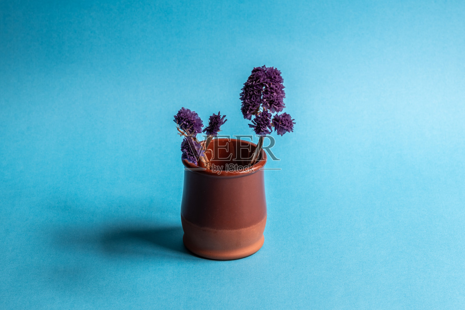 仿古搪瓷花瓶花照片摄影图片