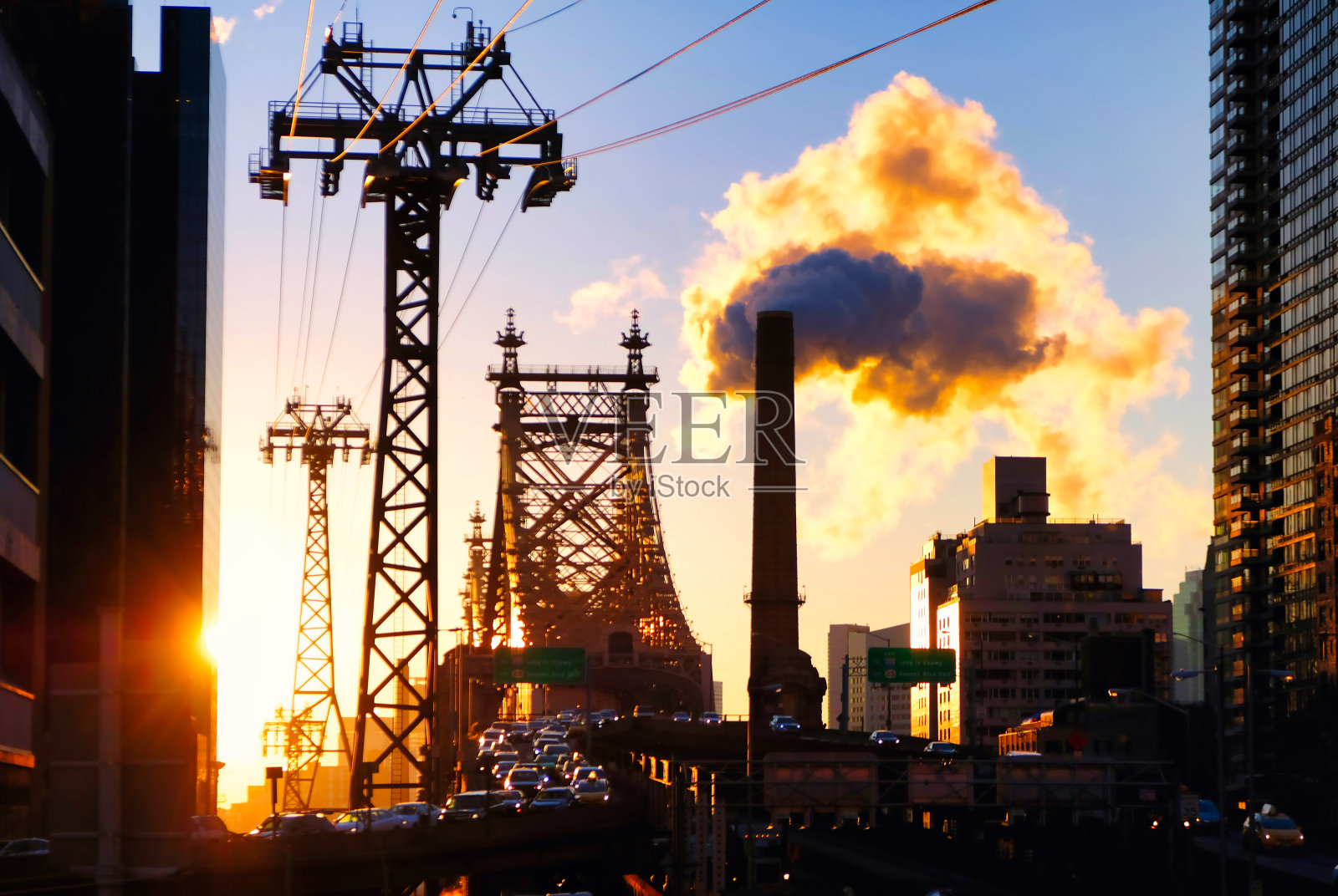 这个城市清晨的交通堵塞照片摄影图片