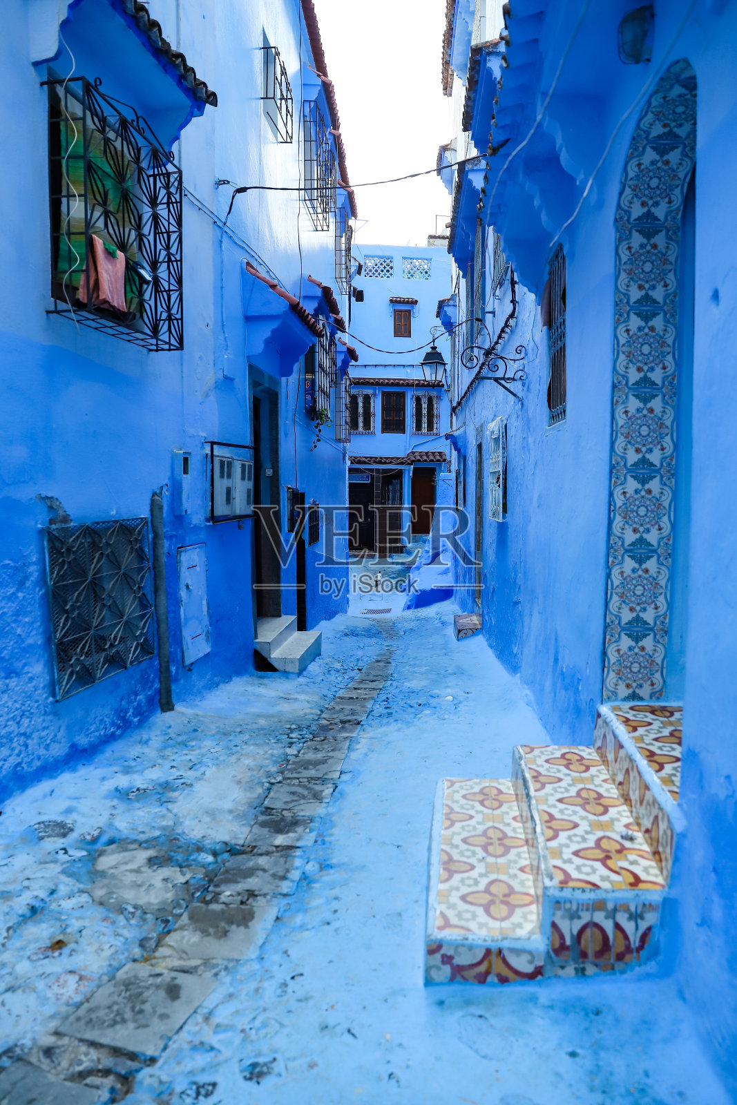 摩洛哥Chefchaouen大街照片摄影图片