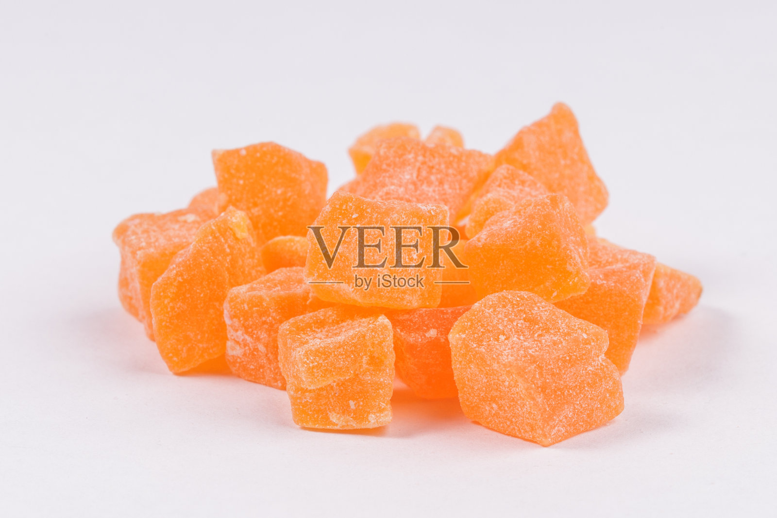 一串橘子蜜饯水果特写。甜的甜点照片摄影图片