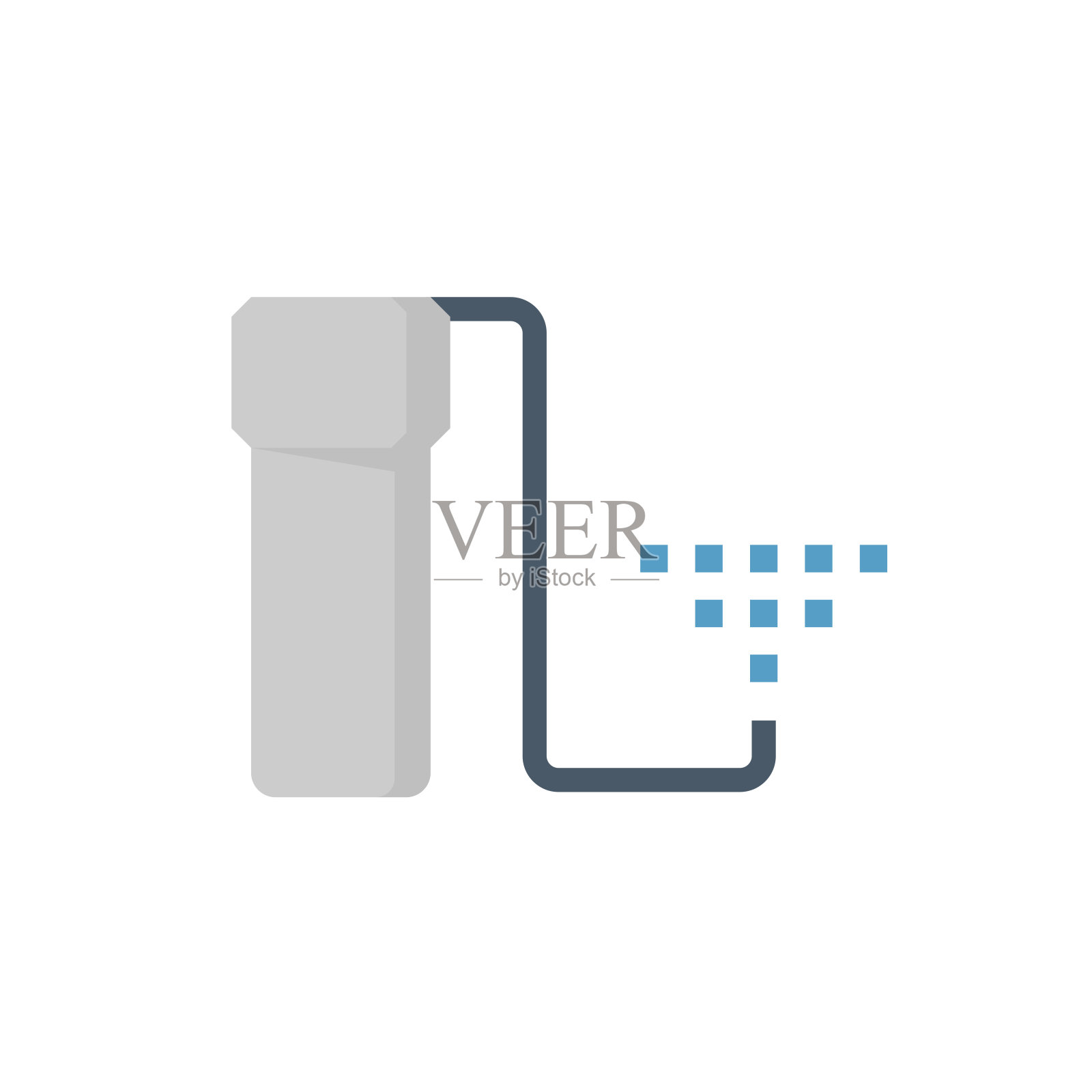 灌溉过滤系统矢量图标。插画图片素材