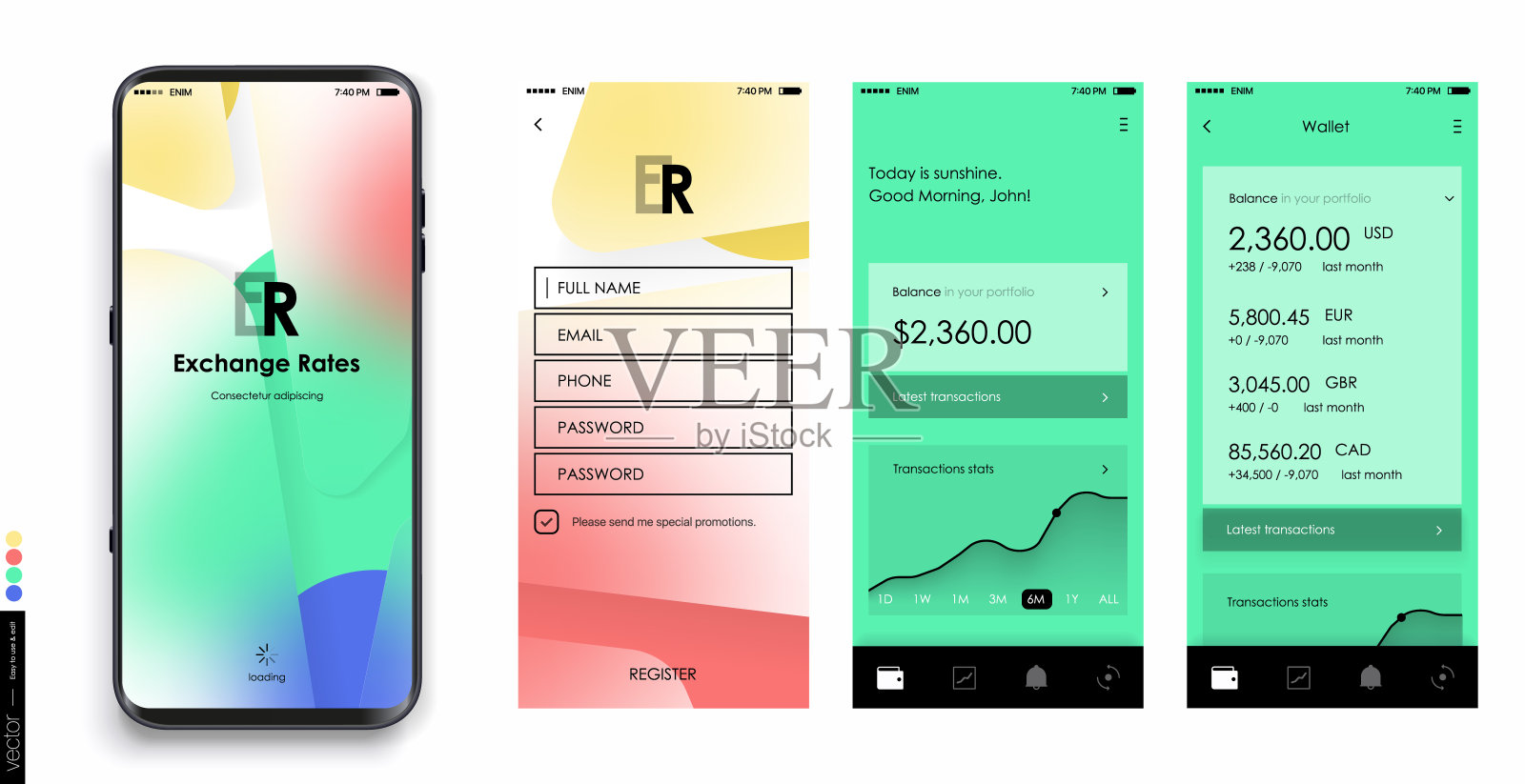 移动应用程序设计插画图片素材