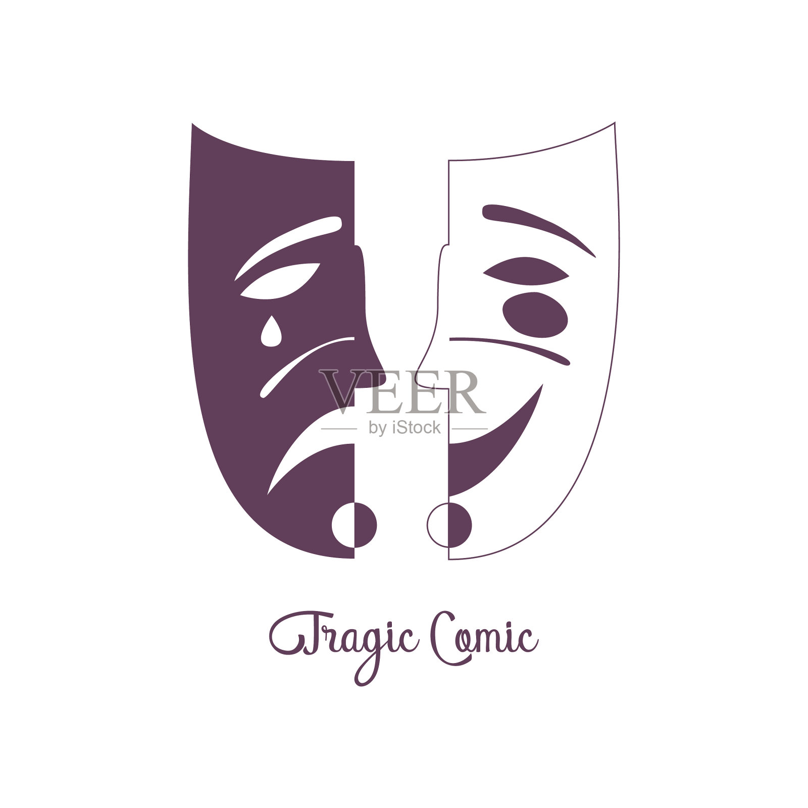 狂欢节面具的概念插画图片素材