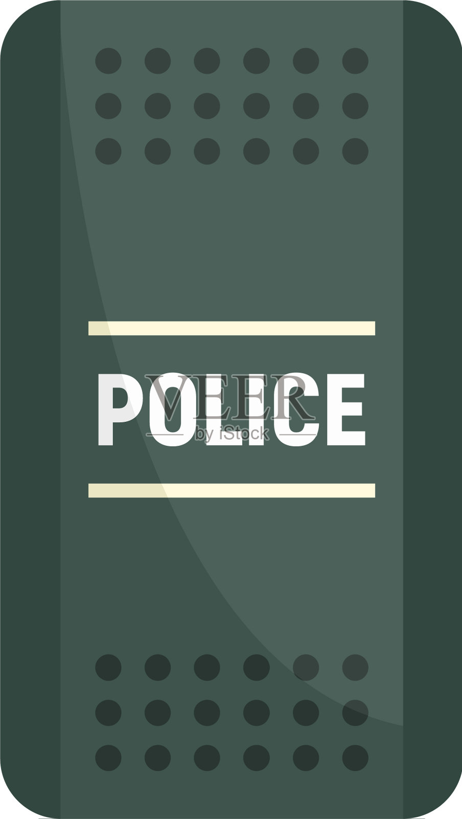 警察盾图标平风格插画图片素材