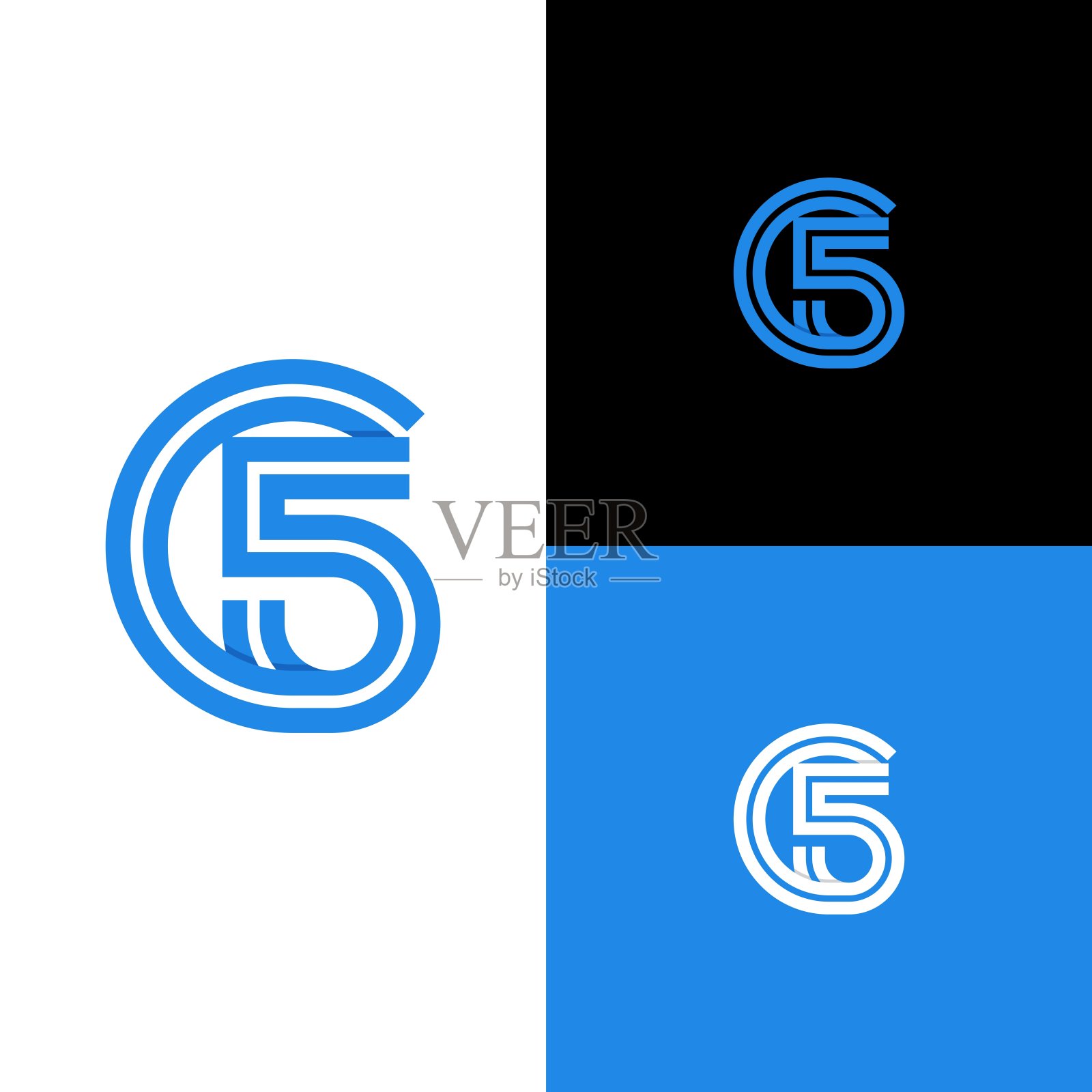 Logo首字母C5插画图片素材