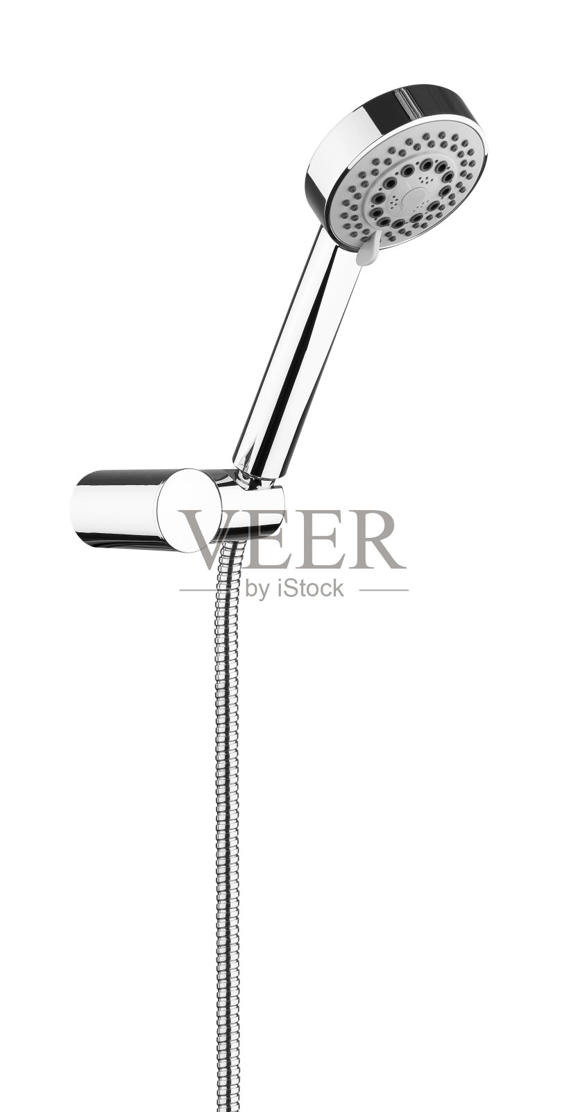 带波纹软管的淋浴头照片摄影图片