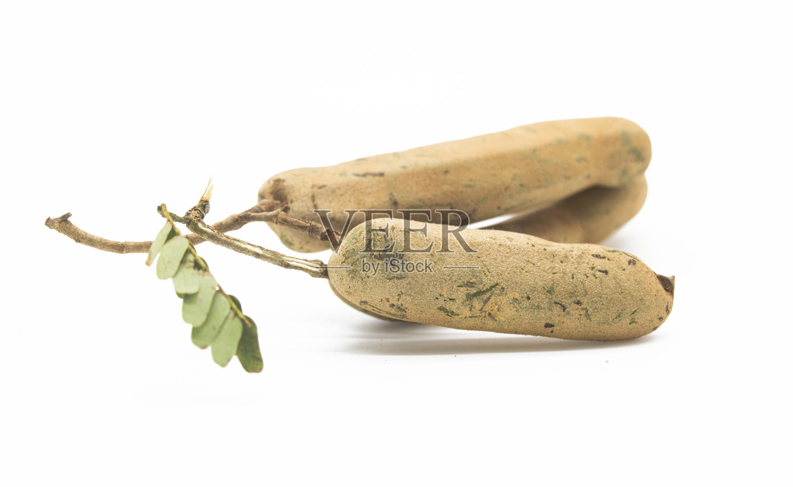 罗望子被孤立在白色背景上，照片摄影图片