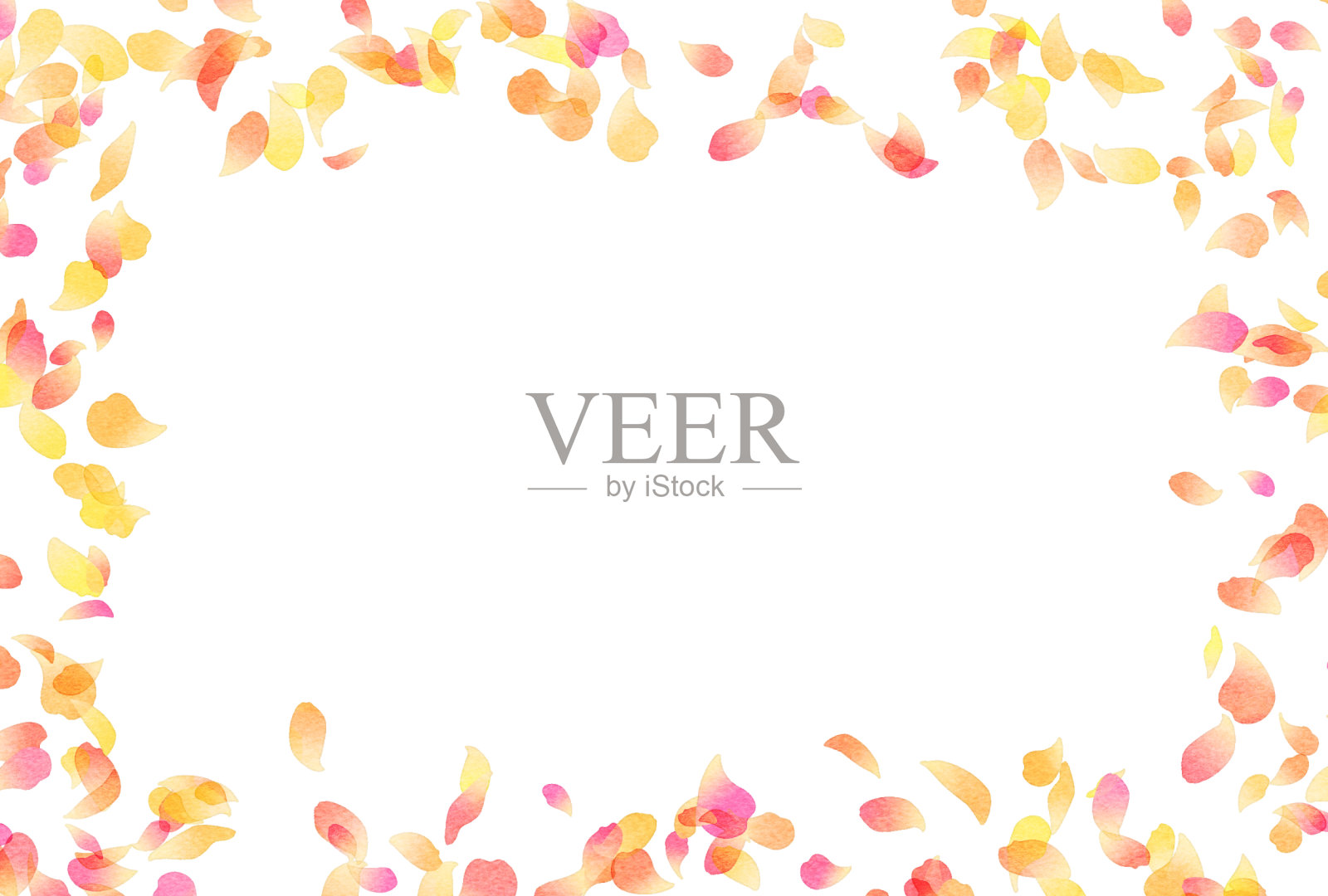 水彩风格花瓣背景插图插画图片素材