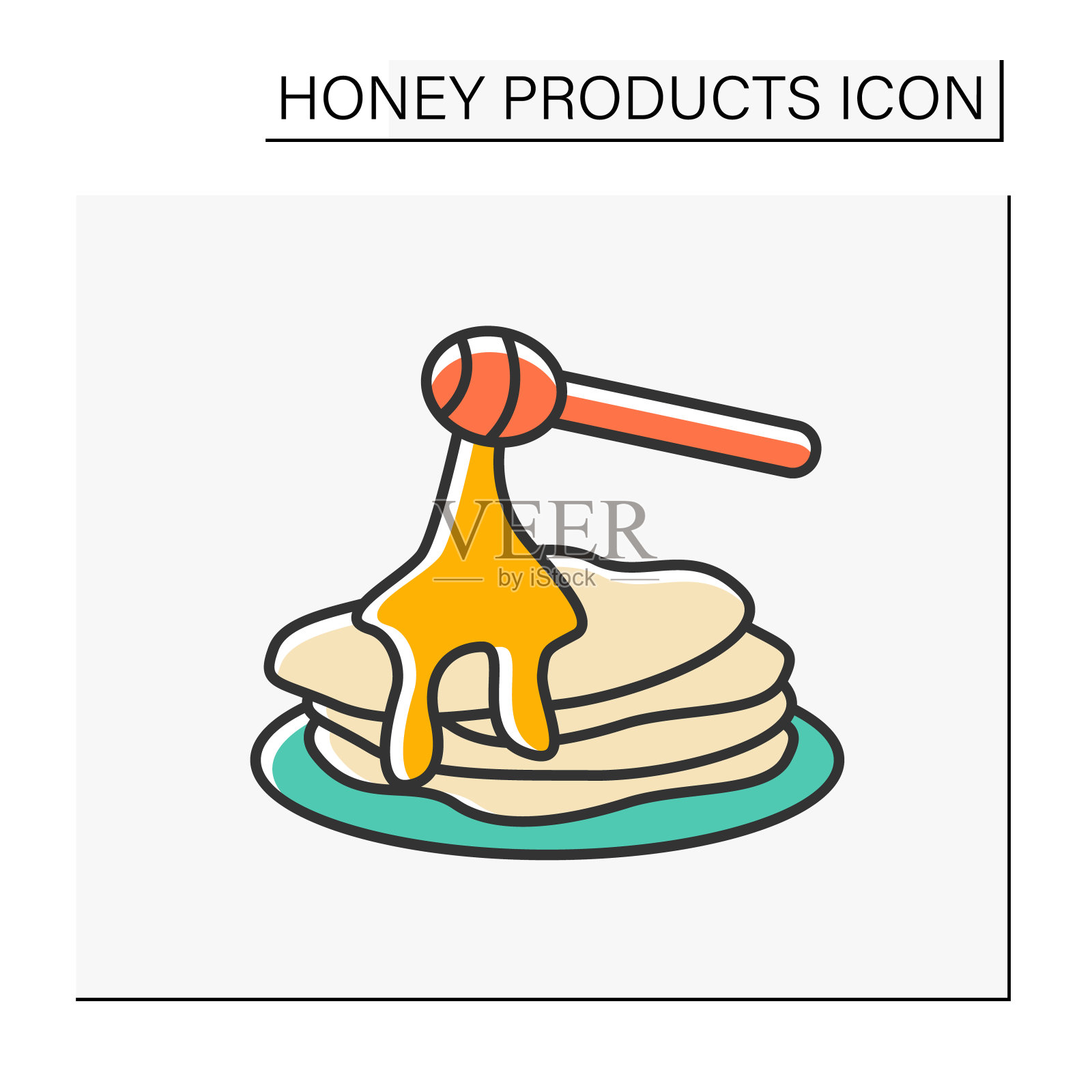 甜点彩色图标插画图片素材