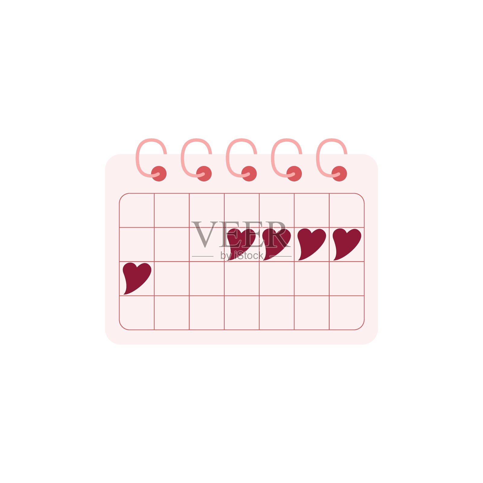 月经期日历。生态女性卫生用品。插画图片素材