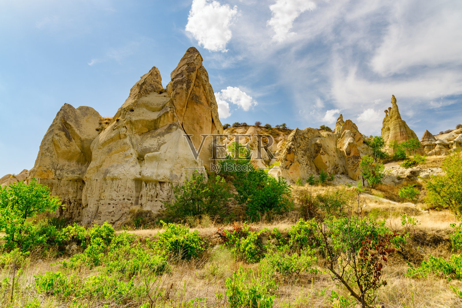 土耳其卡帕多西亚的爱谷令人敬畏的景观照片摄影图片