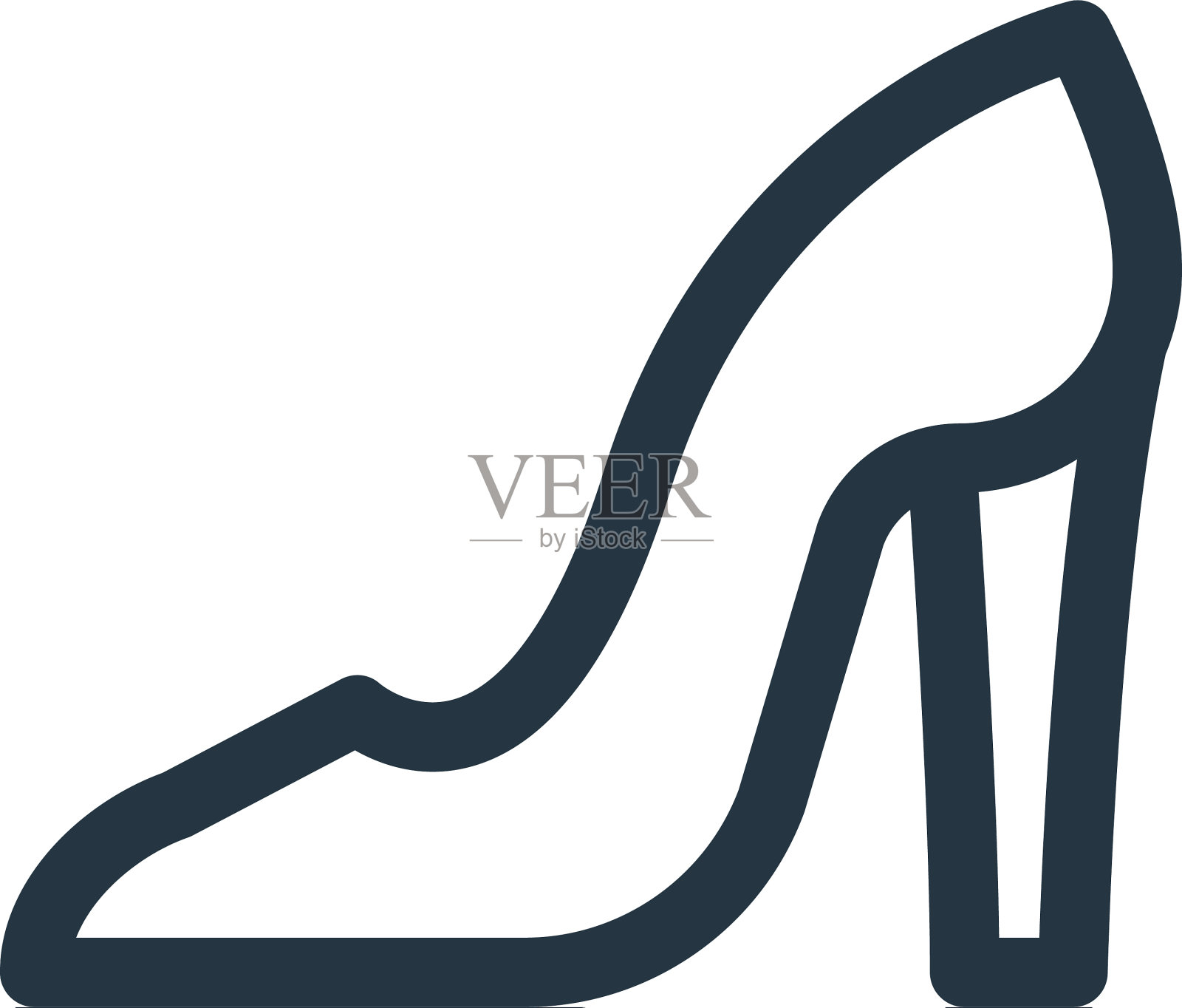 鞋图标鞋可编辑行程鞋直线插画图片素材