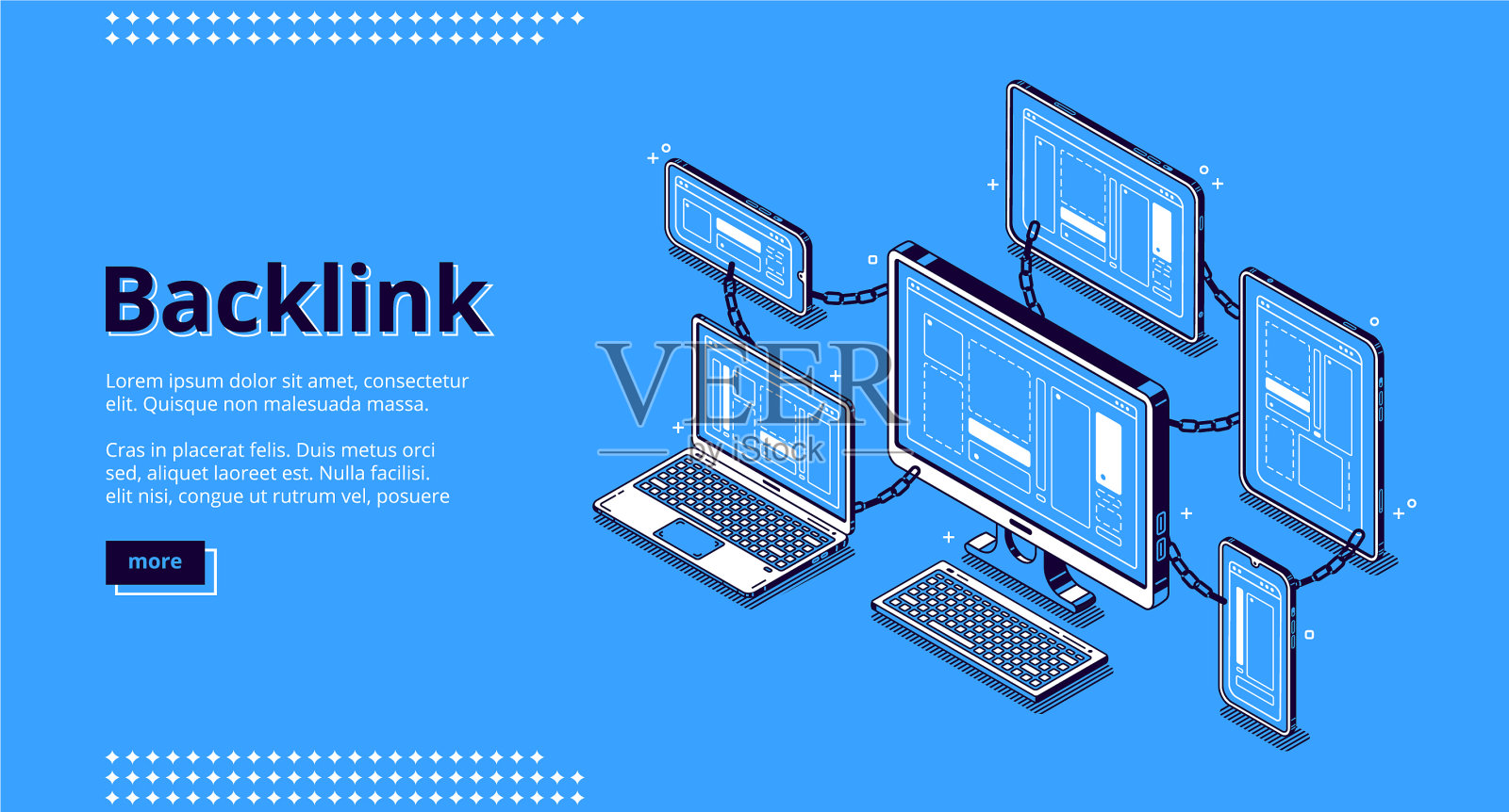 横幅反向链接链超链接插画图片素材