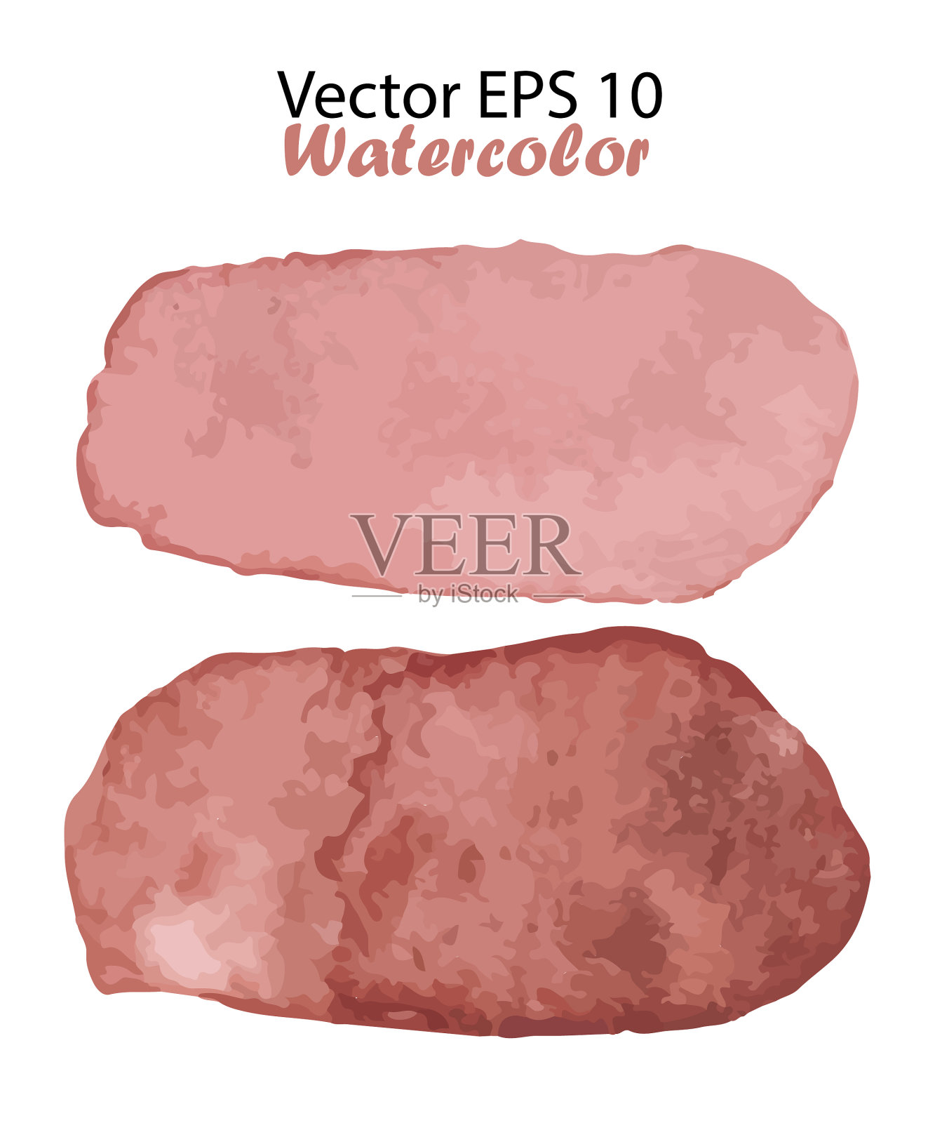 水彩条纹孤立上插画图片素材