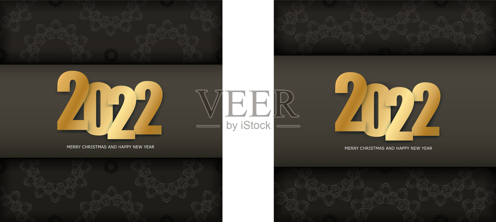 宣传册2022圣诞快乐棕色与抽象插画图片素材