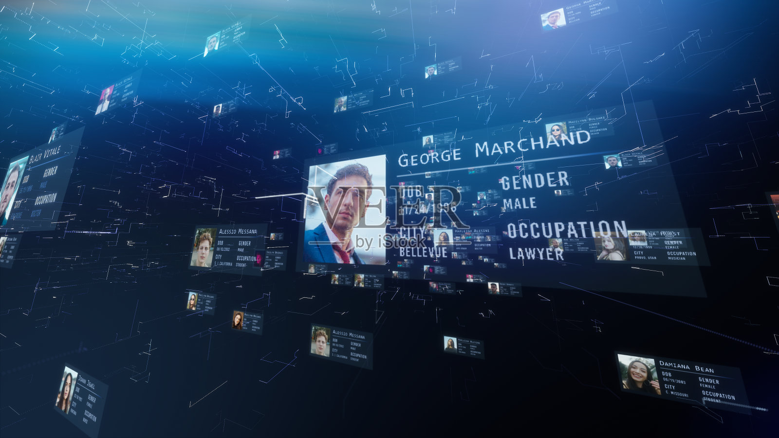 全球通信网络：数据与安全概念，多元种族人群照片摄影图片