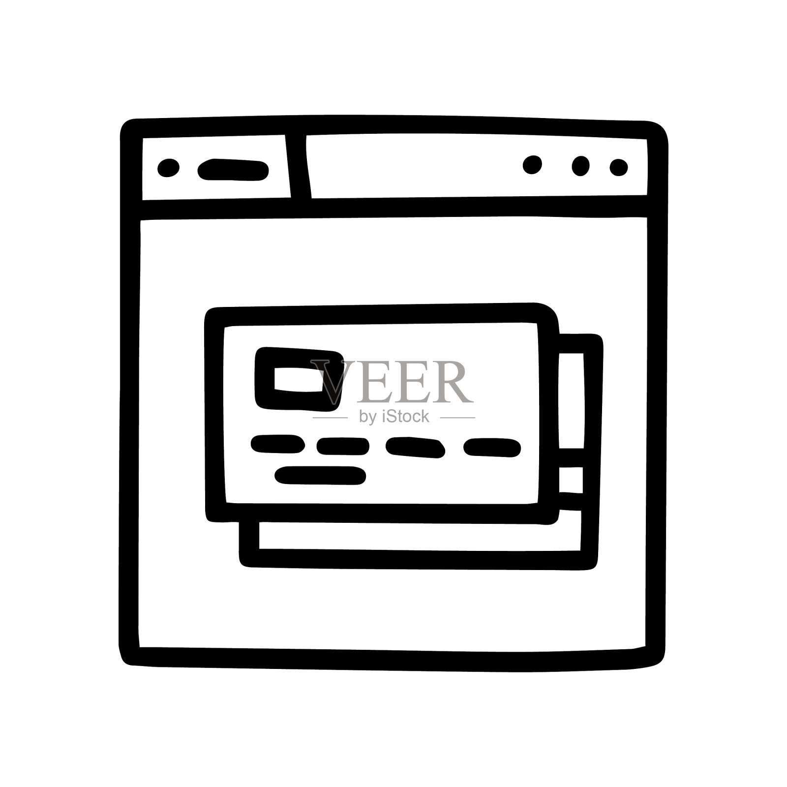 线条涂鸦简单的图标支付卡设计元素图片