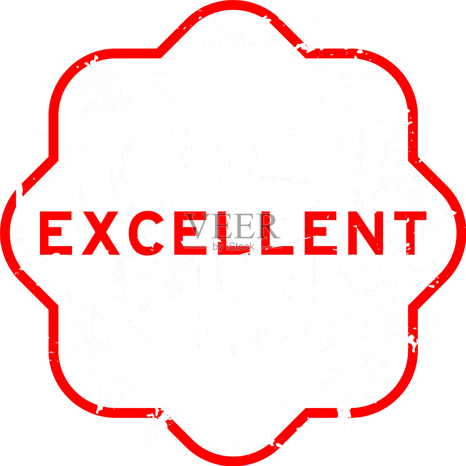 垃圾红极字橡胶印章上设计元素图片