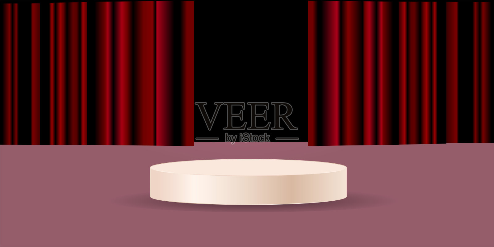 逼真的展示平台，适合产品展示和场景背景，插画图片素材