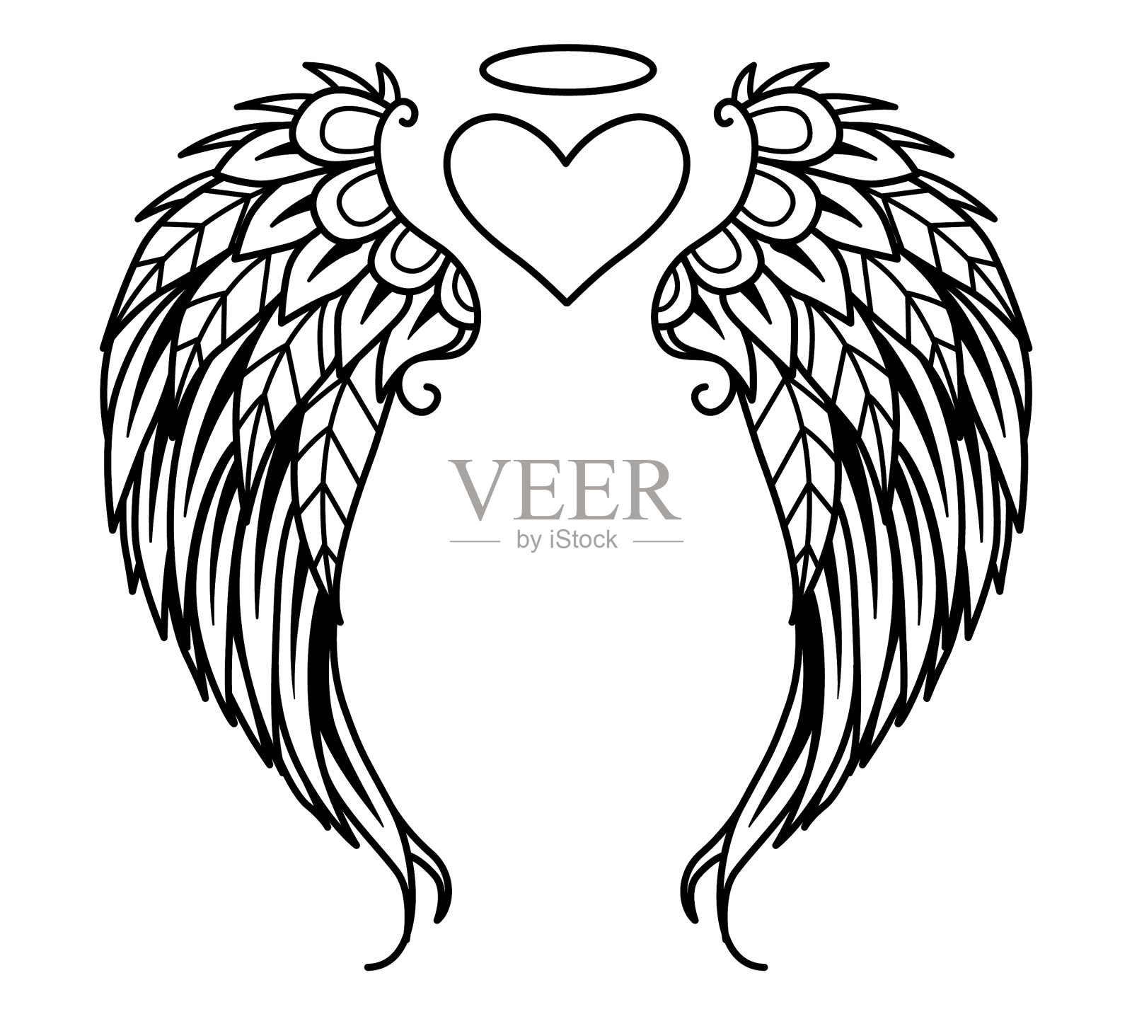 天使心设计元素图片