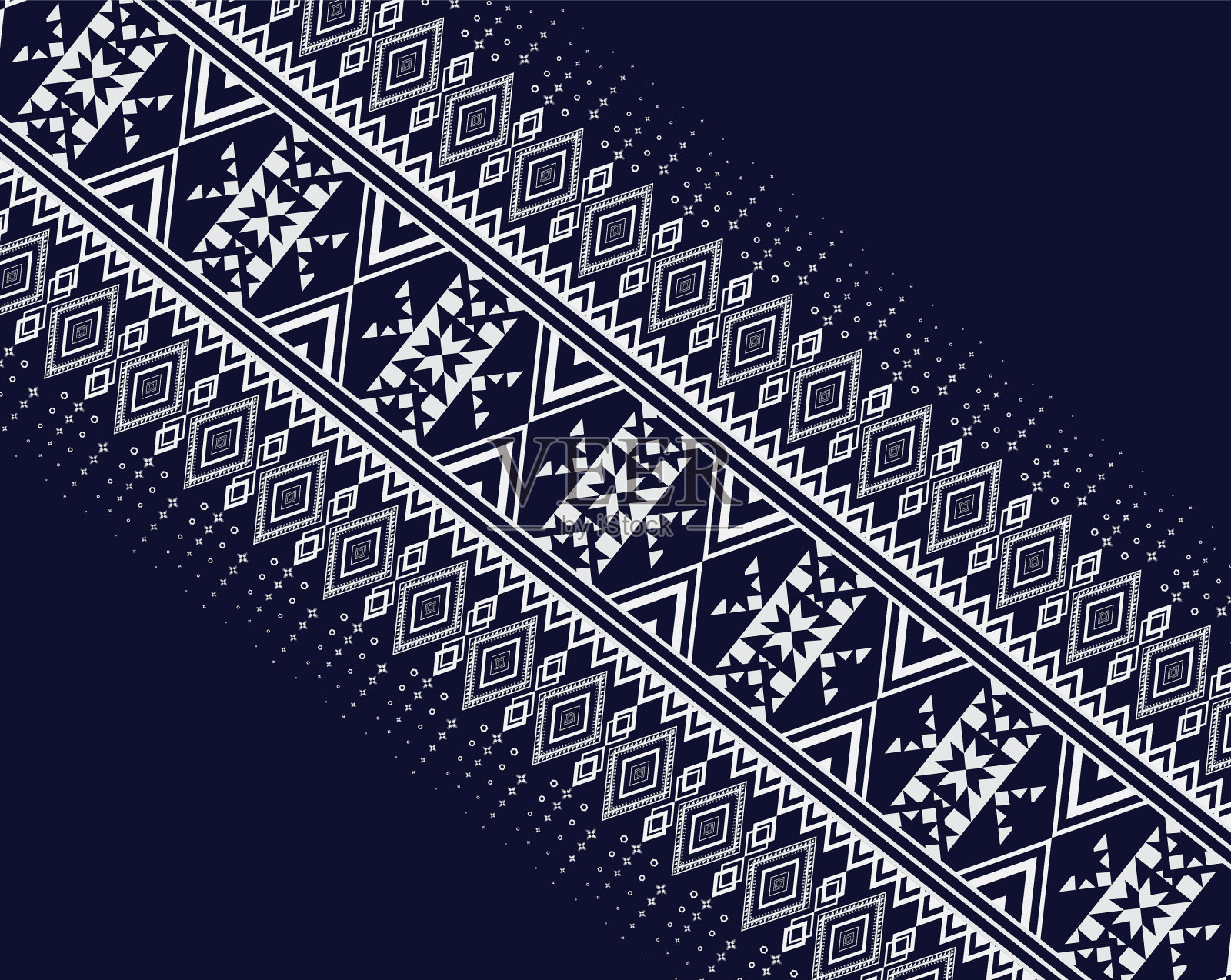 几何民族纹理刺绣设计与da插画图片素材