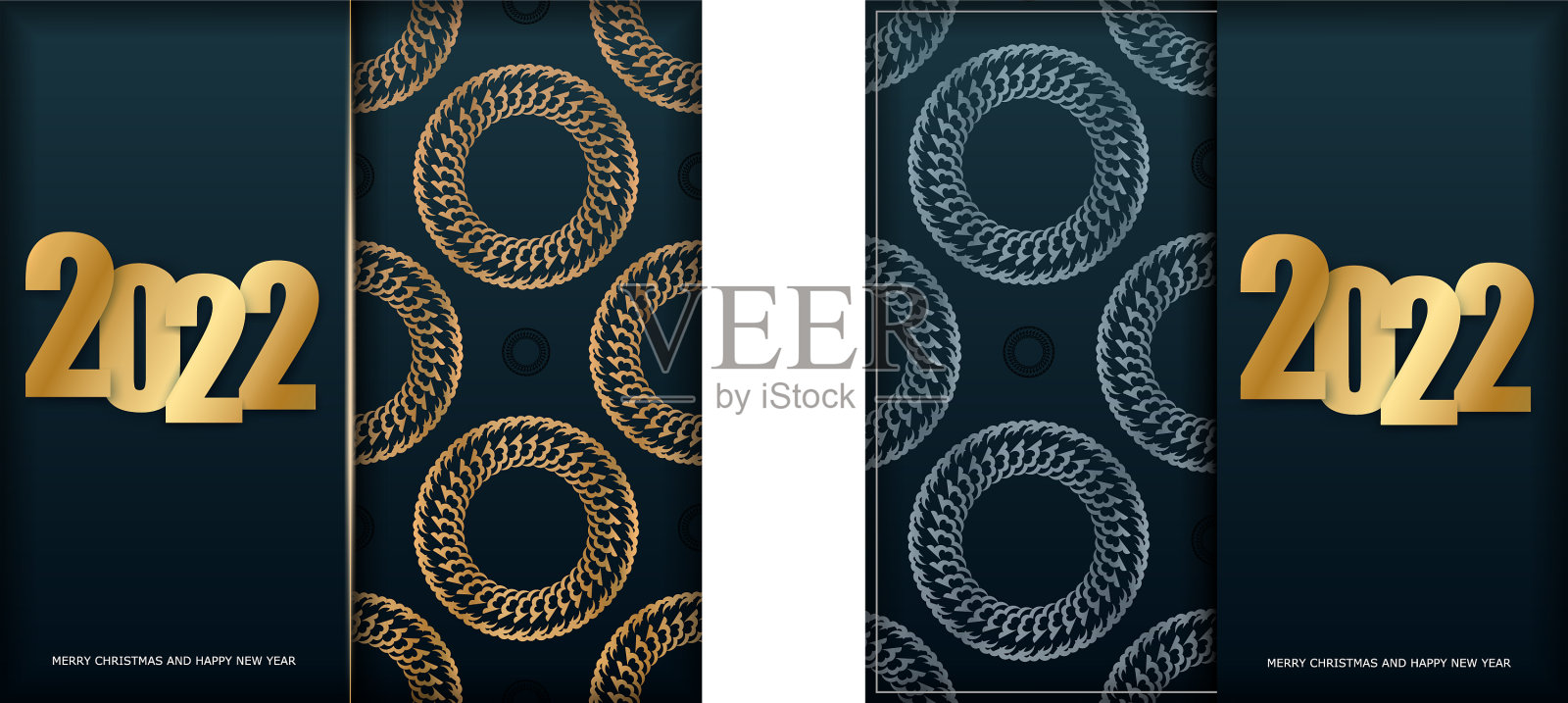 假日传单2022圣诞快乐和快乐的新设计模板素材