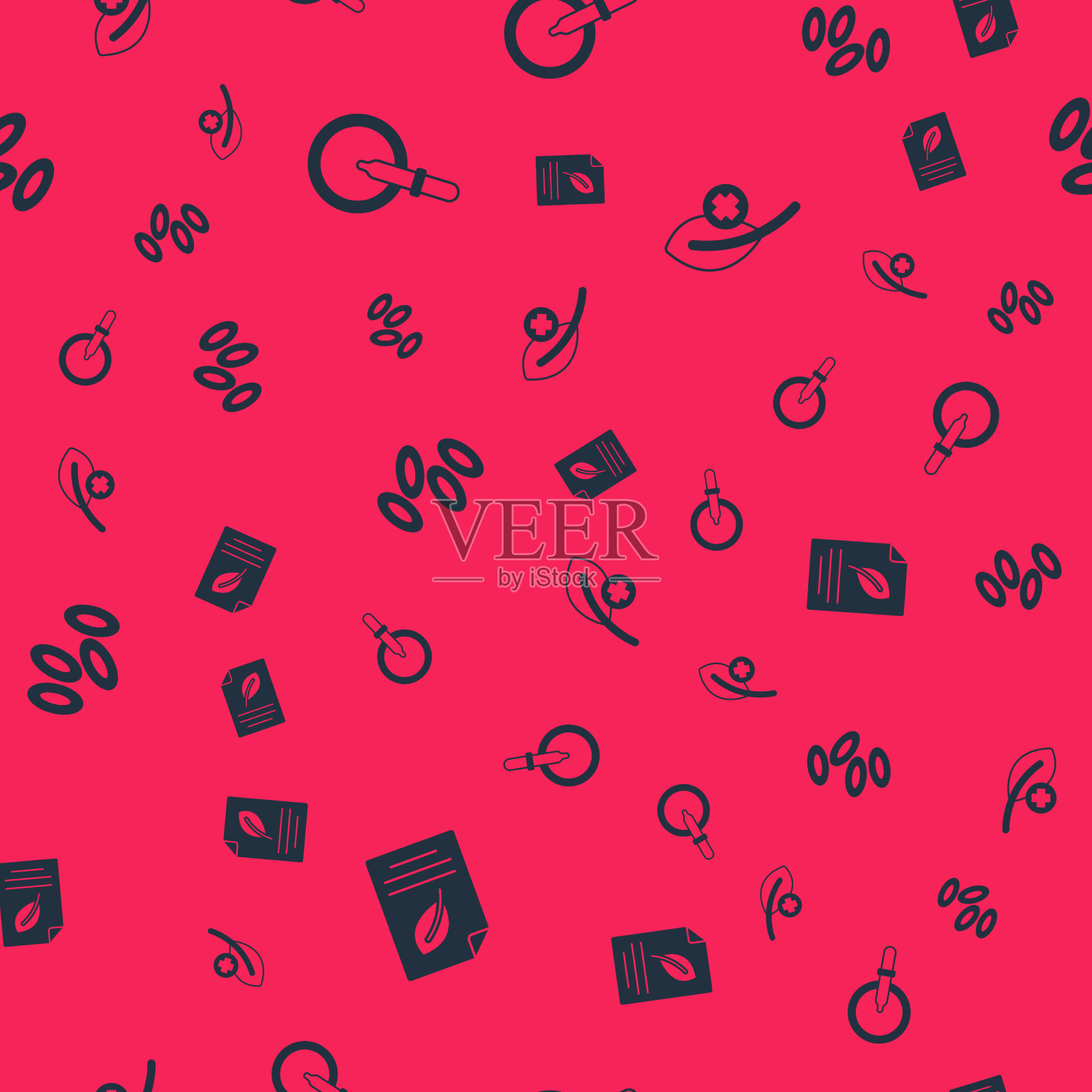 设置生态纸与叶培养皿移液管图标素材