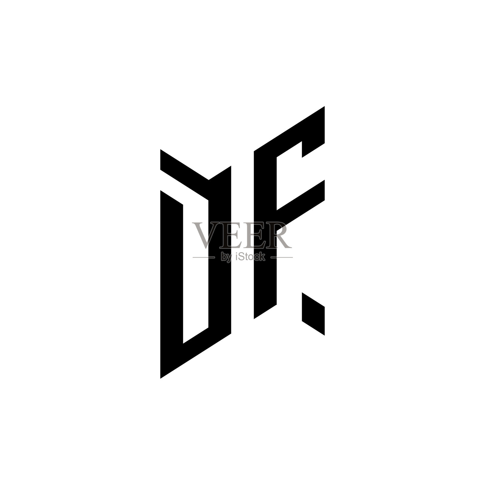 Df标志字母组合设计模板设计元素图片