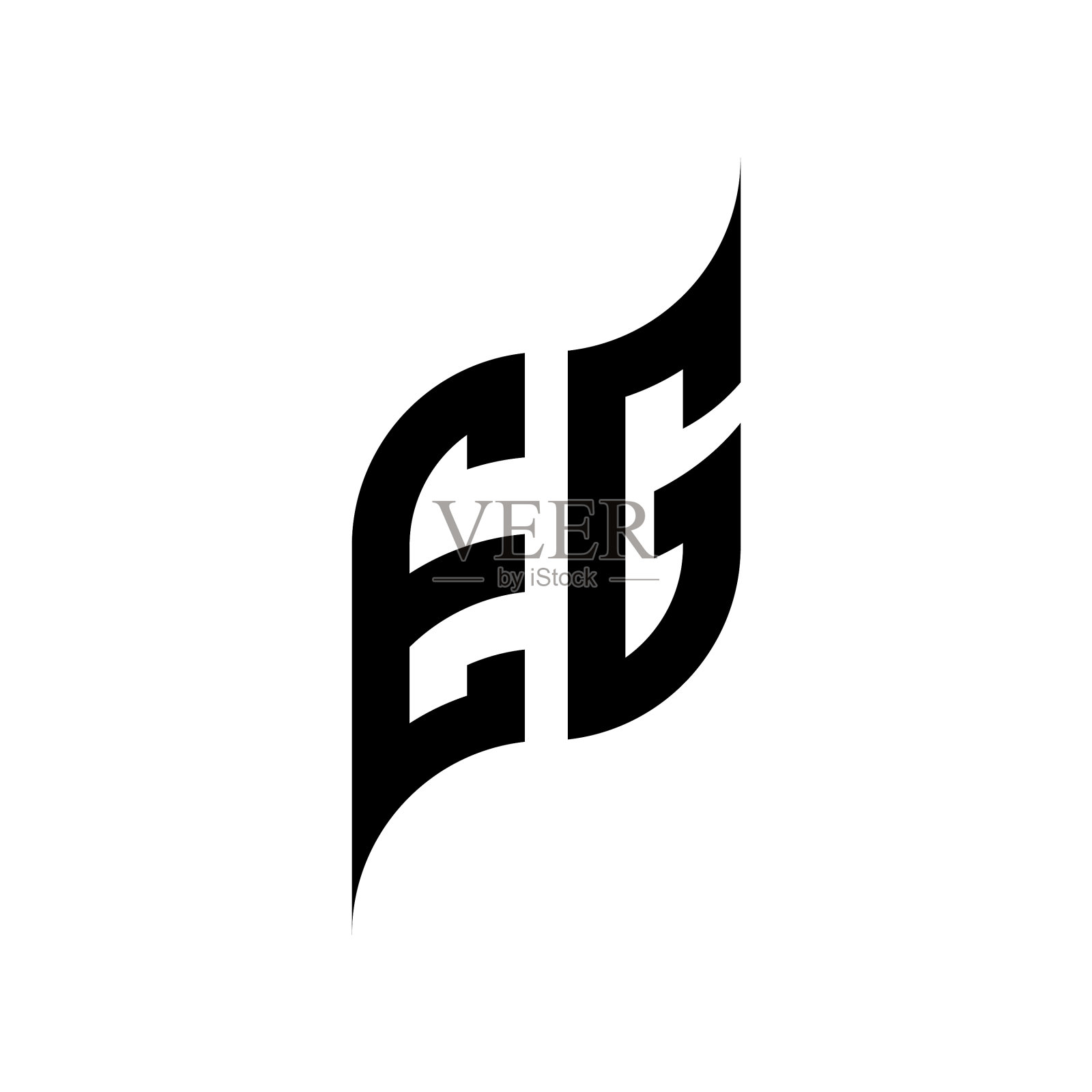 例如标志字母组合设计模板插画图片素材