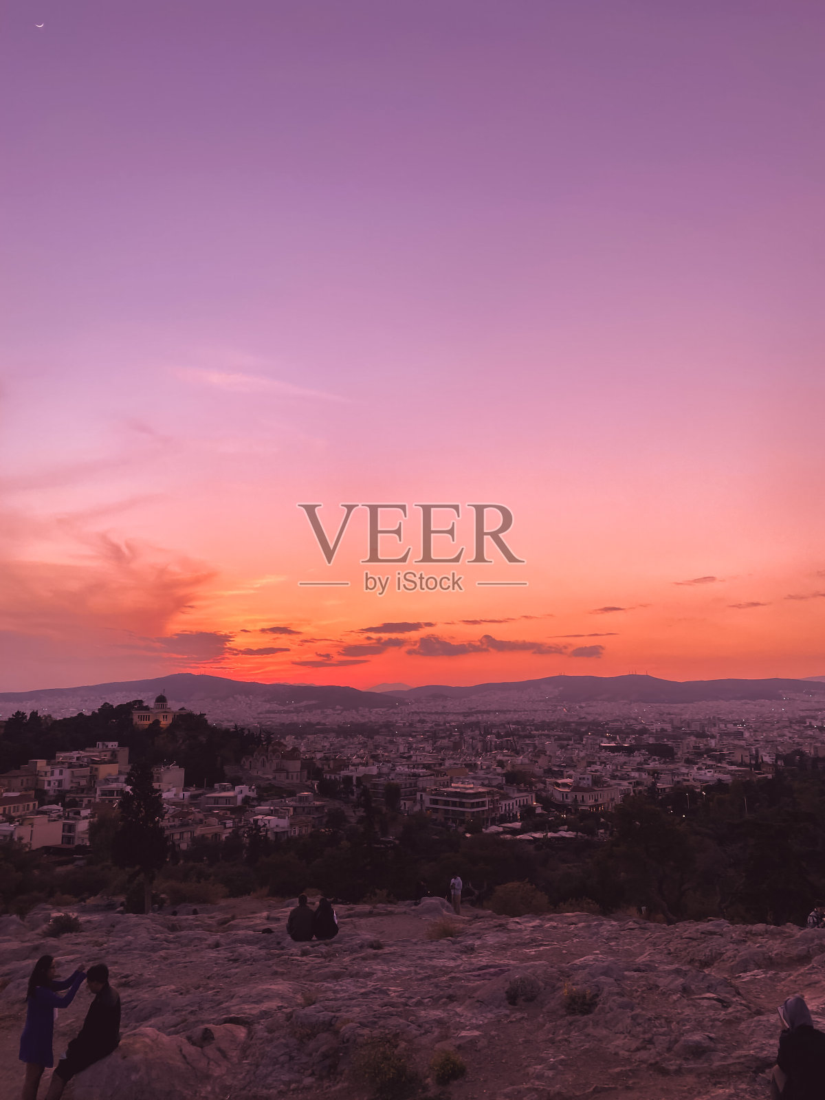 日落在卫城照片摄影图片