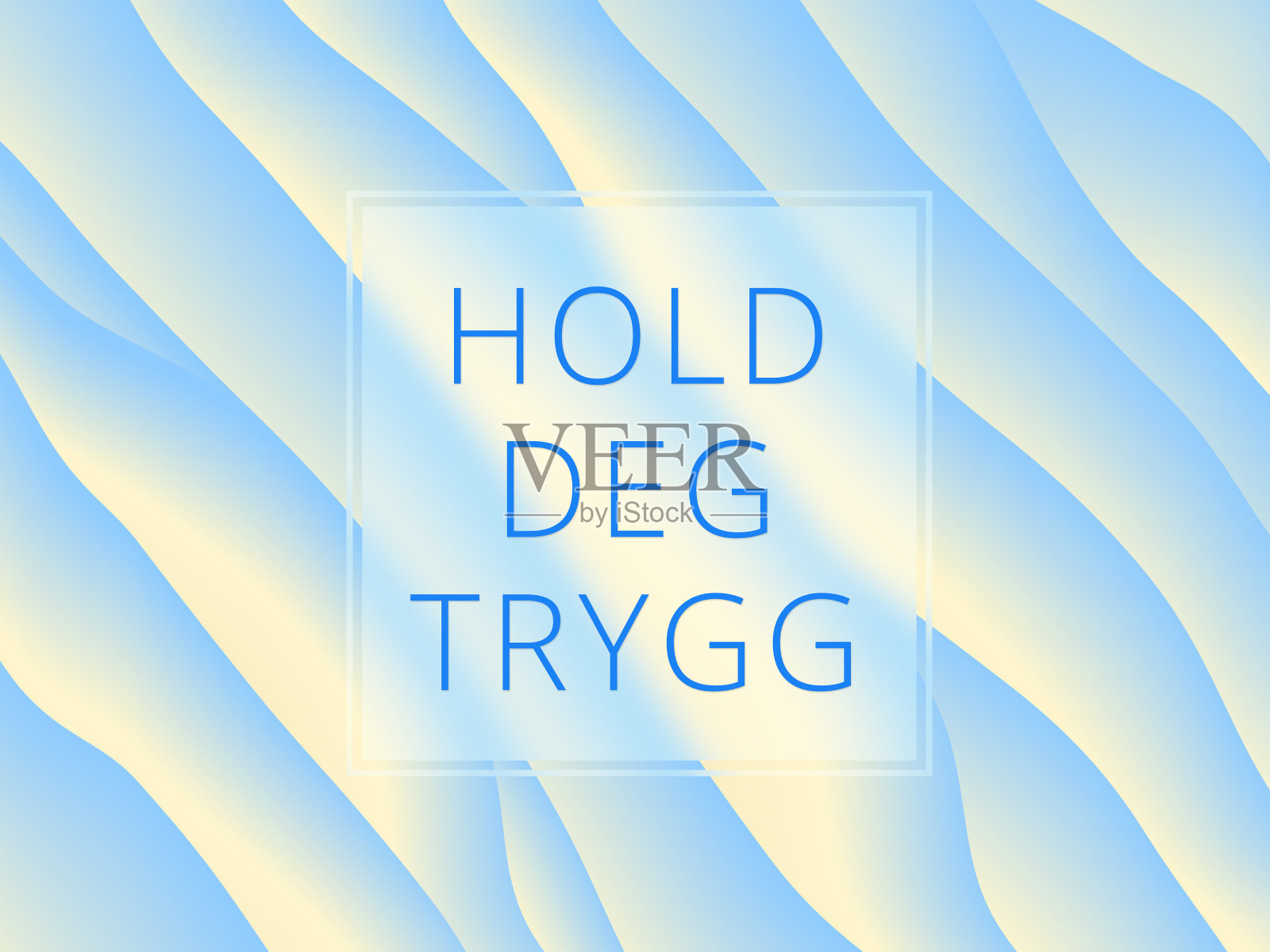 平静的背景，挪威语的铭文是STAY SAFE。背景在柔和的颜色。照片摄影图片