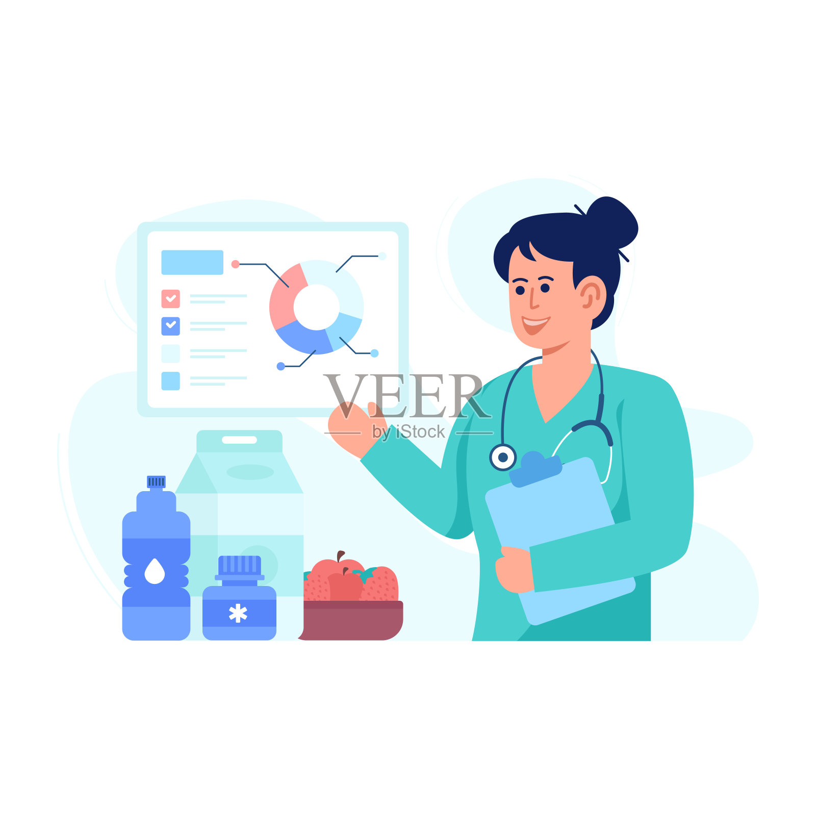 营养学家插画图片素材