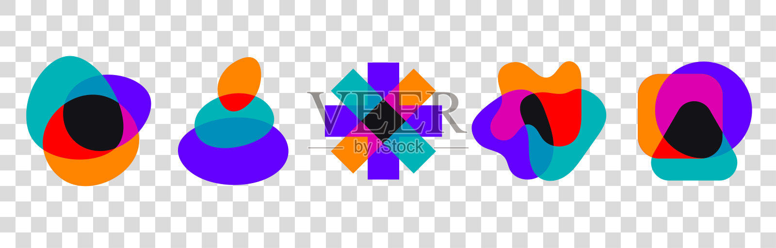 抽象的几何图形插画图片素材