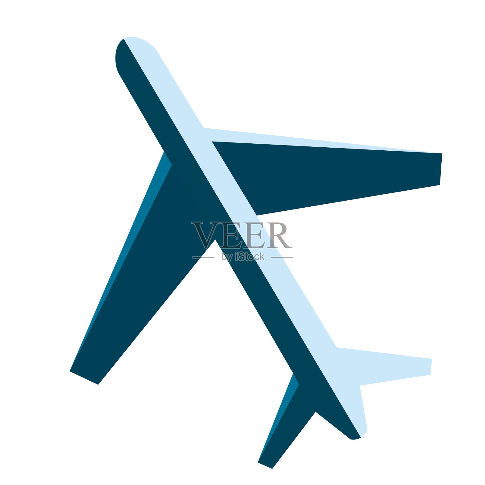 飞机俯视图图标素材