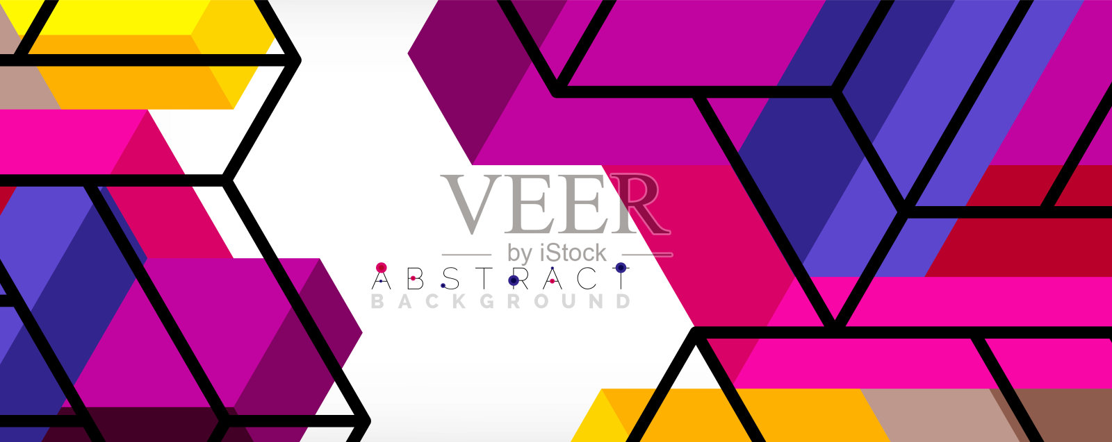 抽象的背景。三维立方体，立方体元素和块。技术或商业概念墙纸，横幅，背景，登陆页插画图片素材